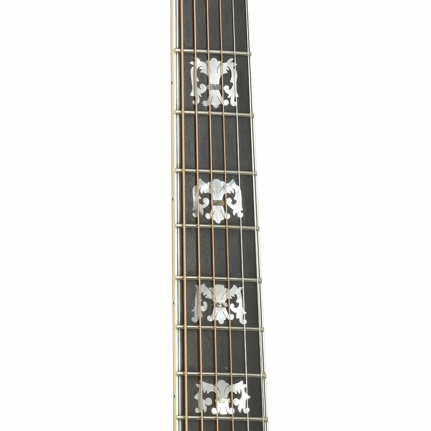 Fretboard of Gibson Birdseye Maple Advanced Jumbo Acoustic Guitar