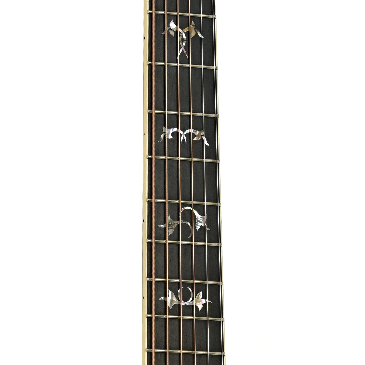 Fretboard of Taylor Legacy 810e Special Edition Heritage Burst Acoustic Guitar & Case