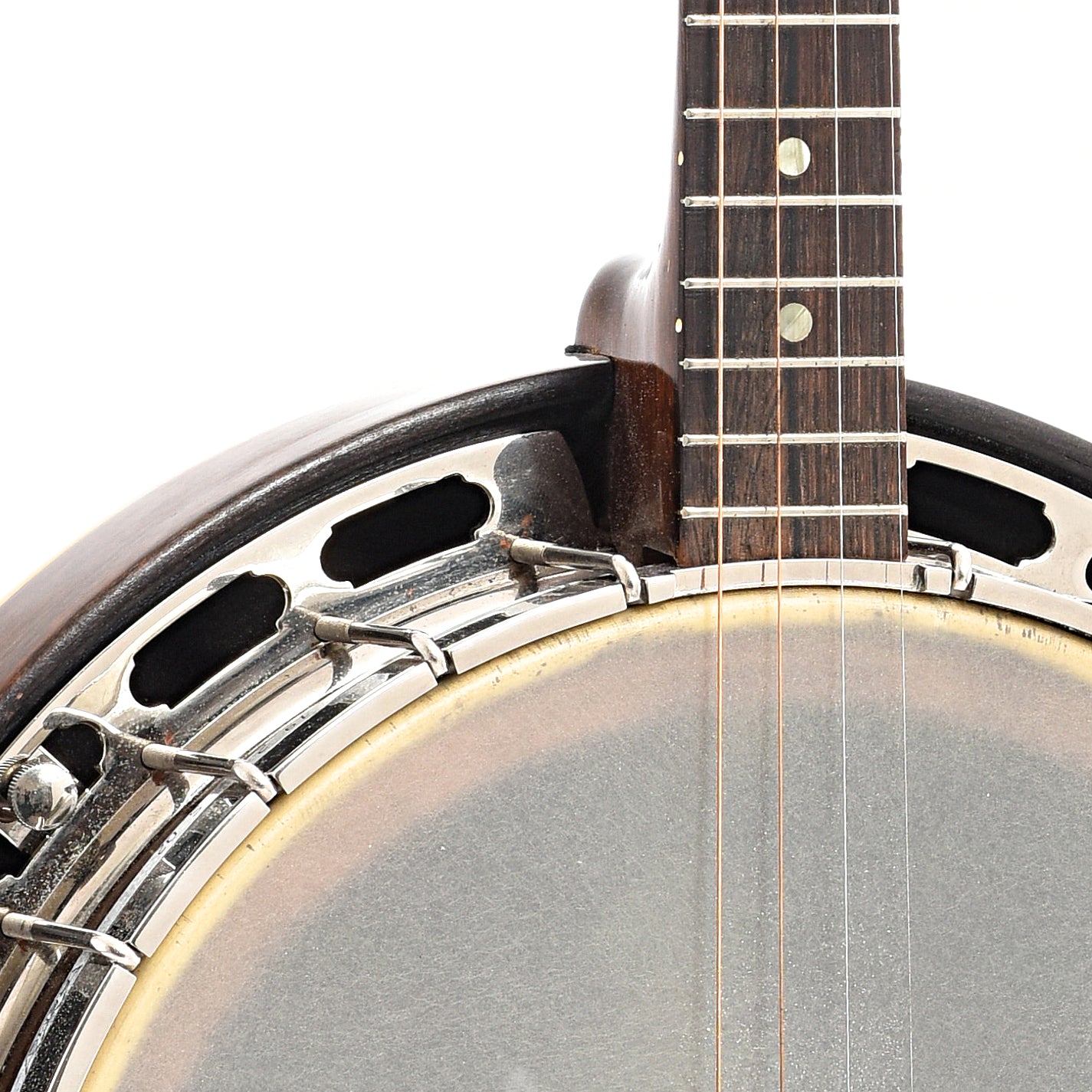 Front body and neck join of Gibson TB-100 Tenor Banjo (1956)