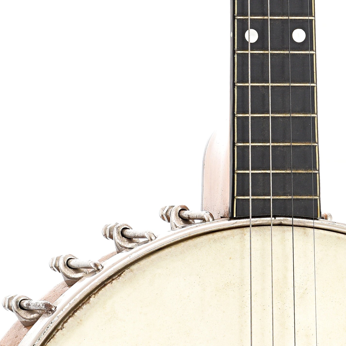 Front body and neck join of Lyon & Healy (UNMARKED) No.475 Tenor Banjo