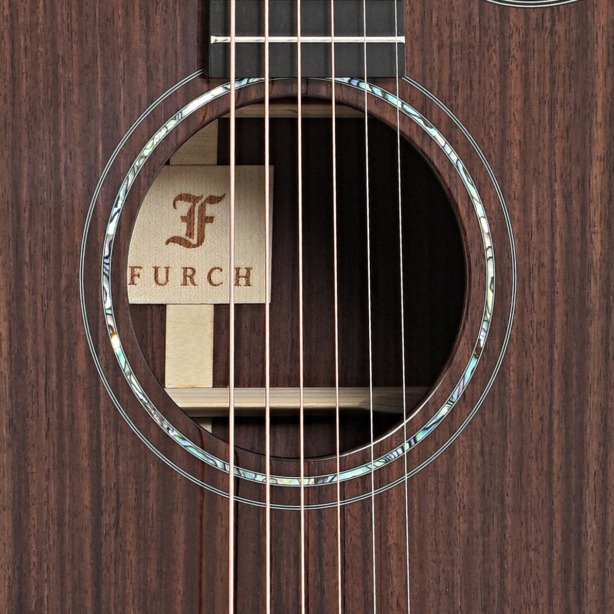 soudn hole of Furch Yellow Dark Omc-RR SPA Acoustic Guitar