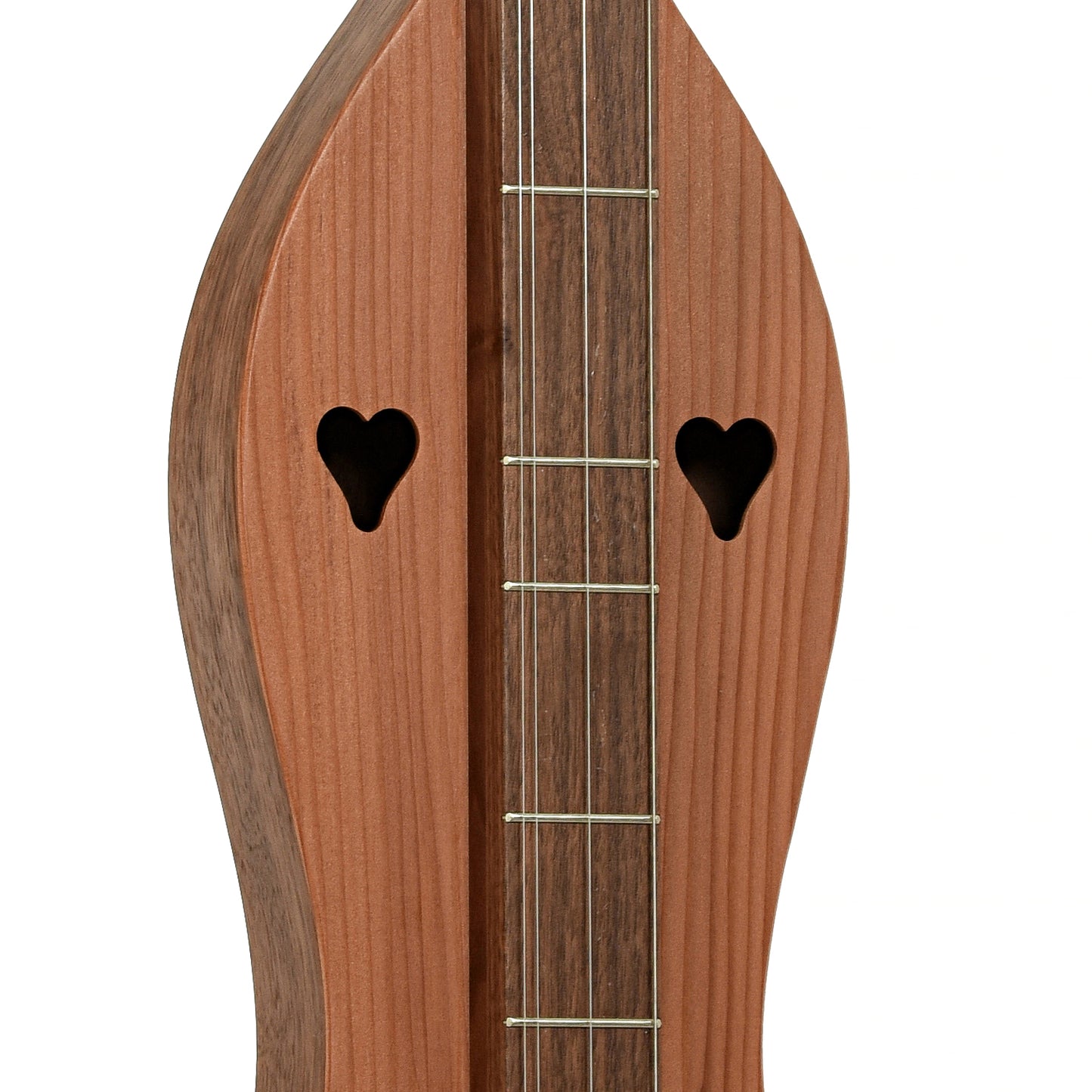 Soundholes of McSpadden Ginger 3/4 Size Walnut & Redwood Lap Dulcimer