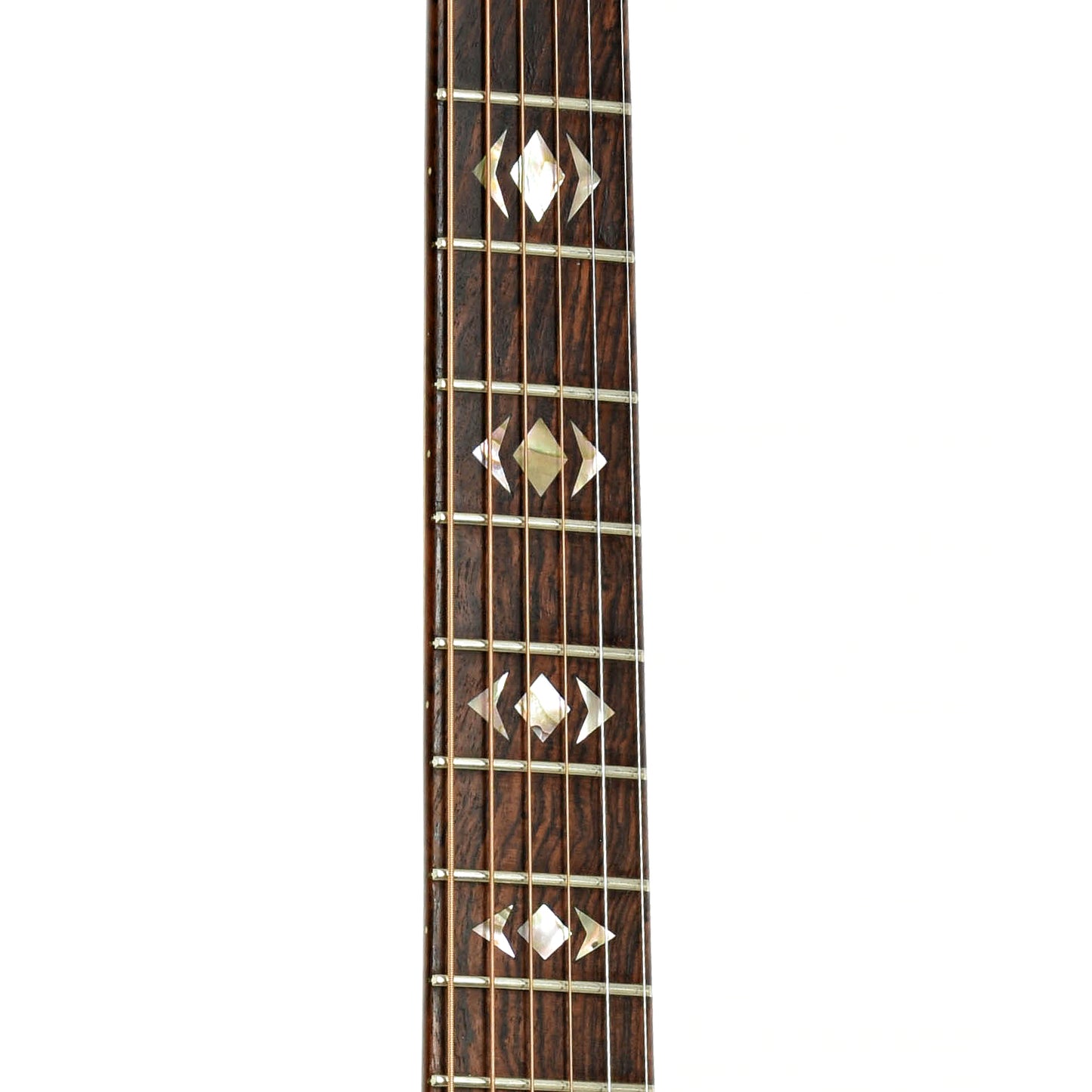 Fretboard of Gibson J-100 Custom Acoustic Guitar