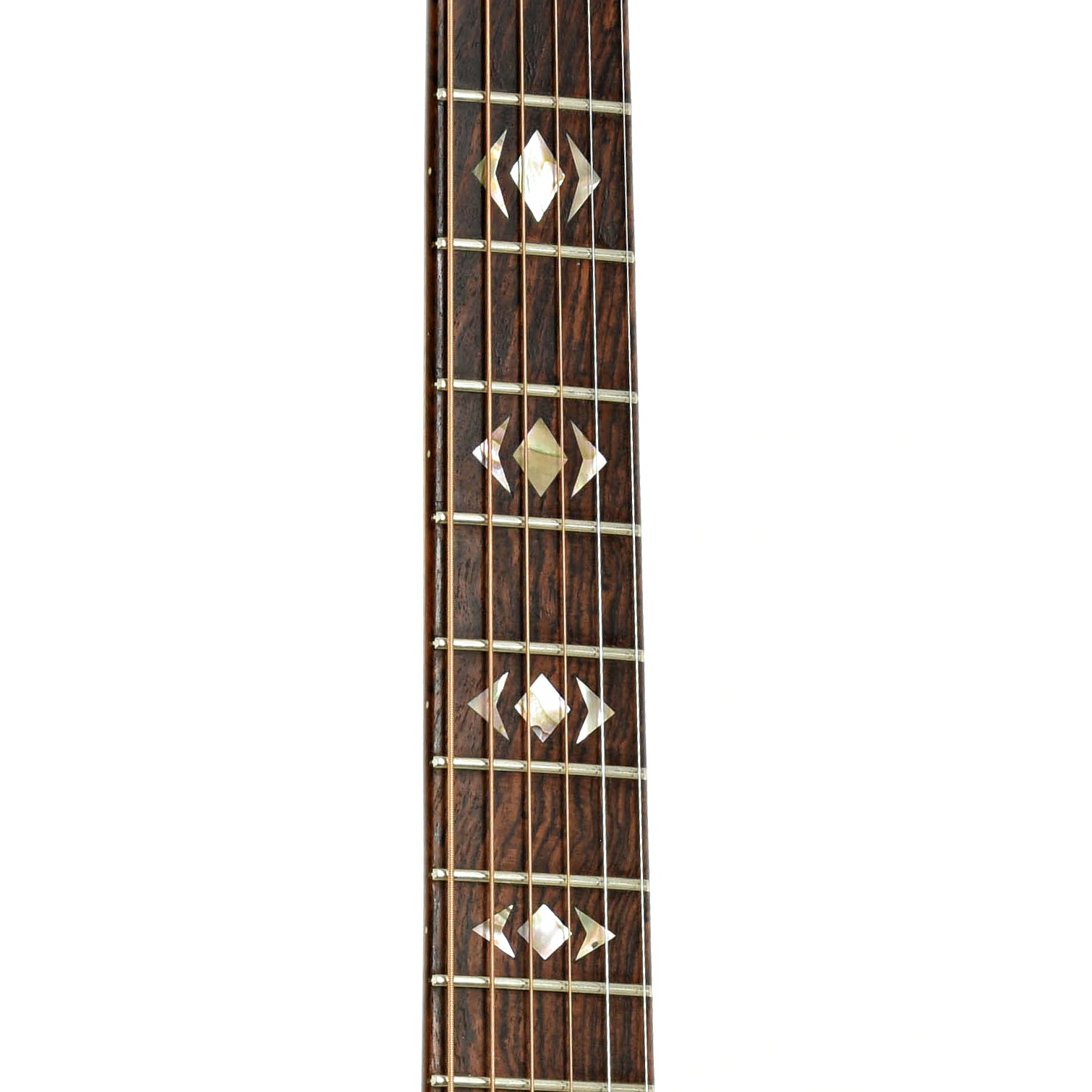 Fretboard of Gibson J-100 Custom Acoustic Guitar