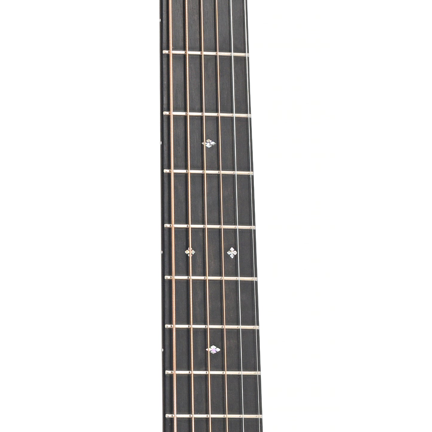 Fretboard of Martin Custom Herringbone 28-Style OM Guitar & Case, Thinner Adirondack Top