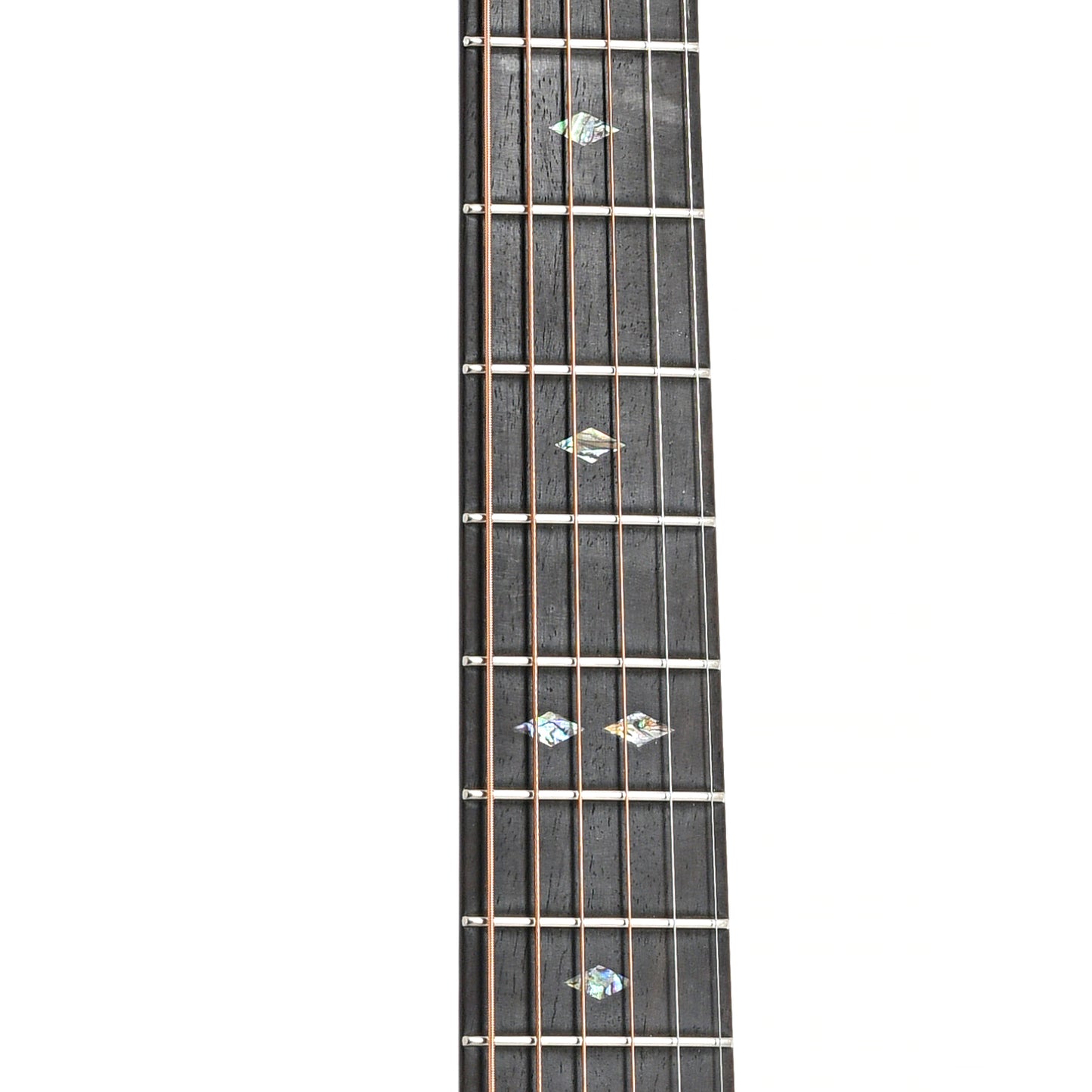 Fretboard of Recording King Tonewood Reserve Koa 00 Cutaway Acoustic Guitar