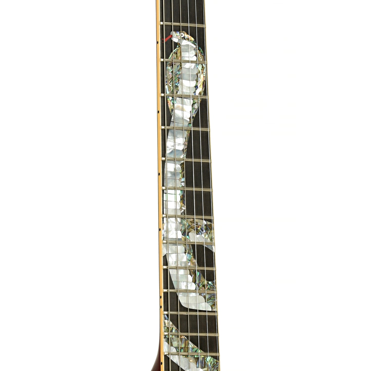 Fretboard of Gibson Custom Shop Slash Signature Snakepit Les Paul Electric Guitar