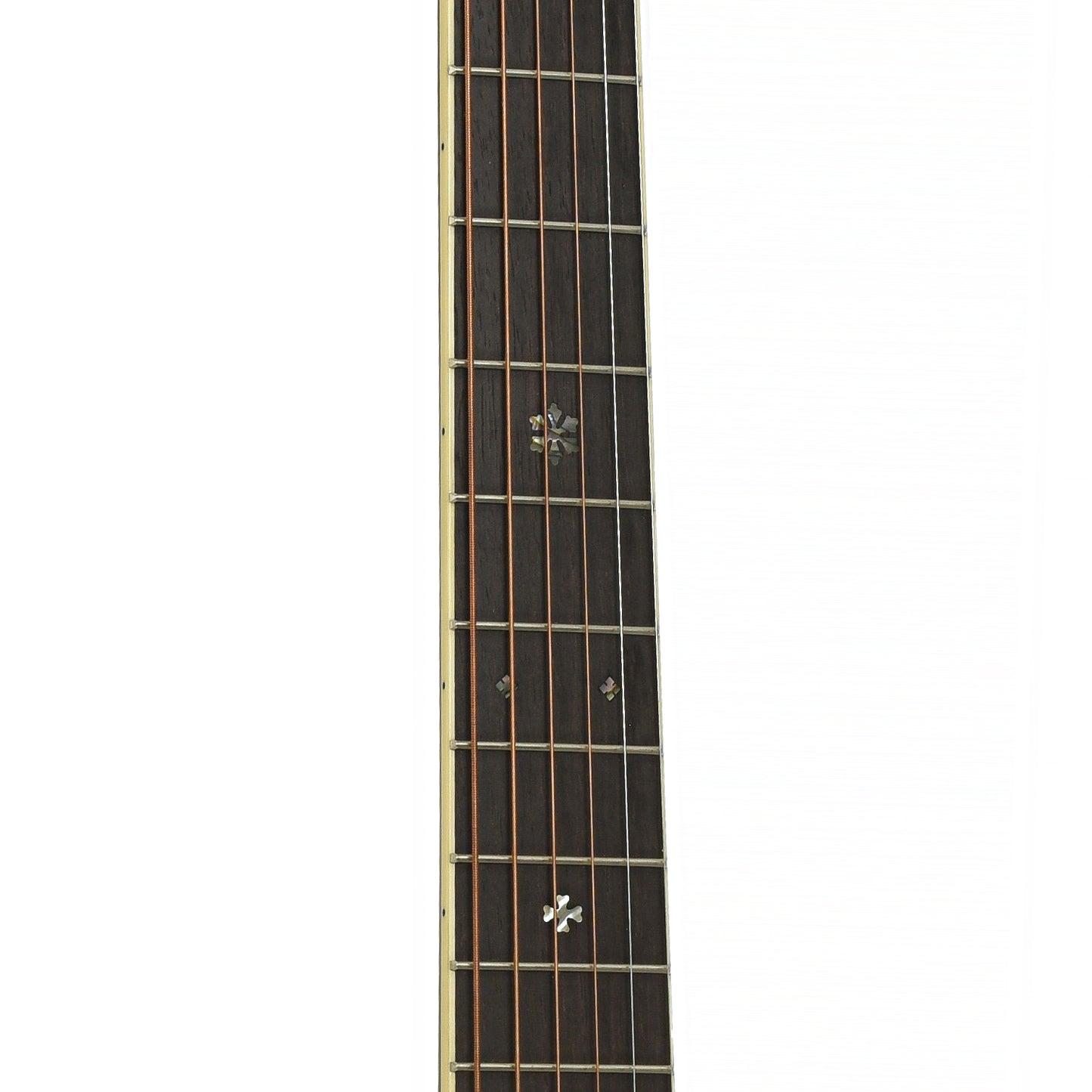Fretboard of Santa Cruz OM Custom Cutaway Acoustic Guitar