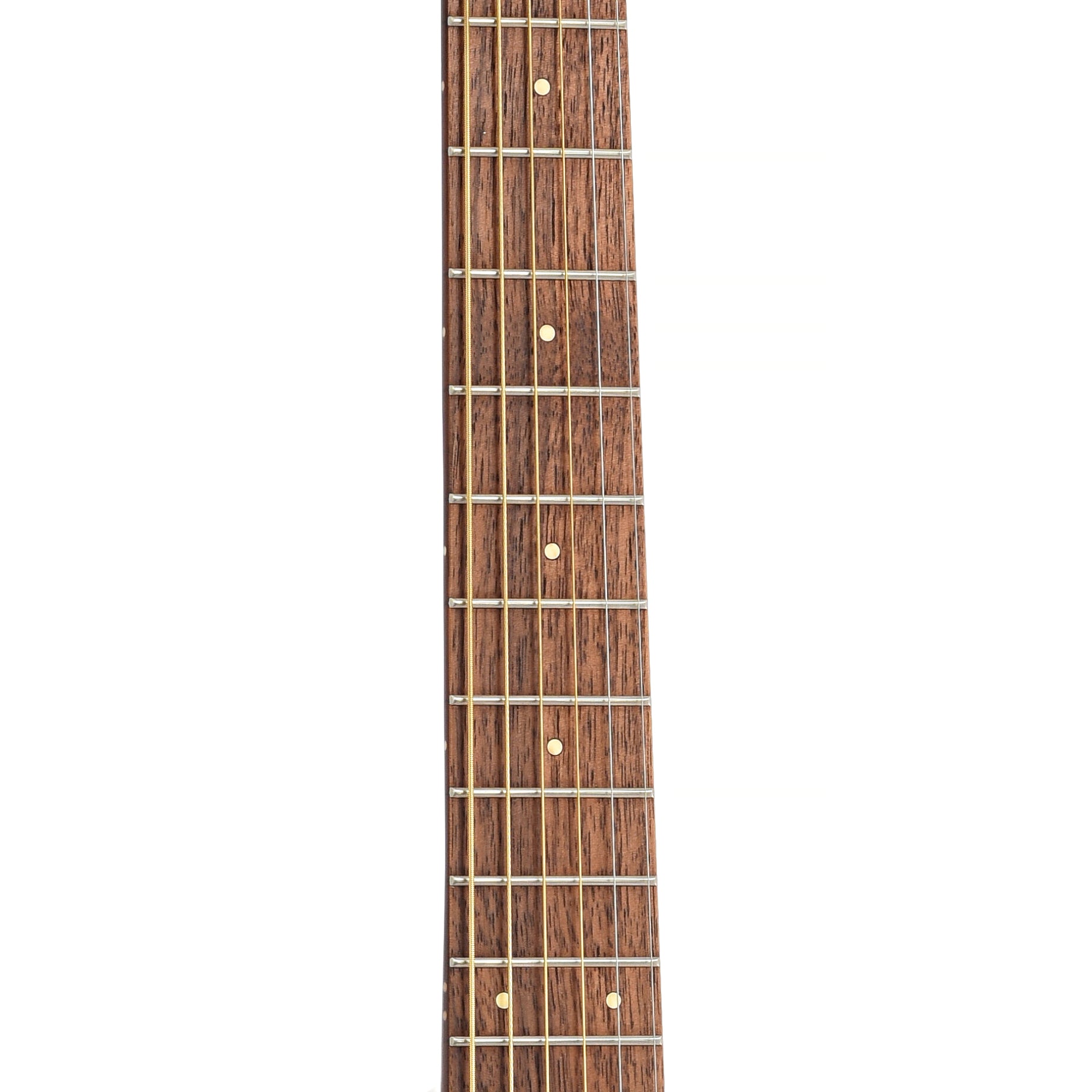 fretbaord of Fender Sonoran Mini Acoustic Guitar, Mahogany