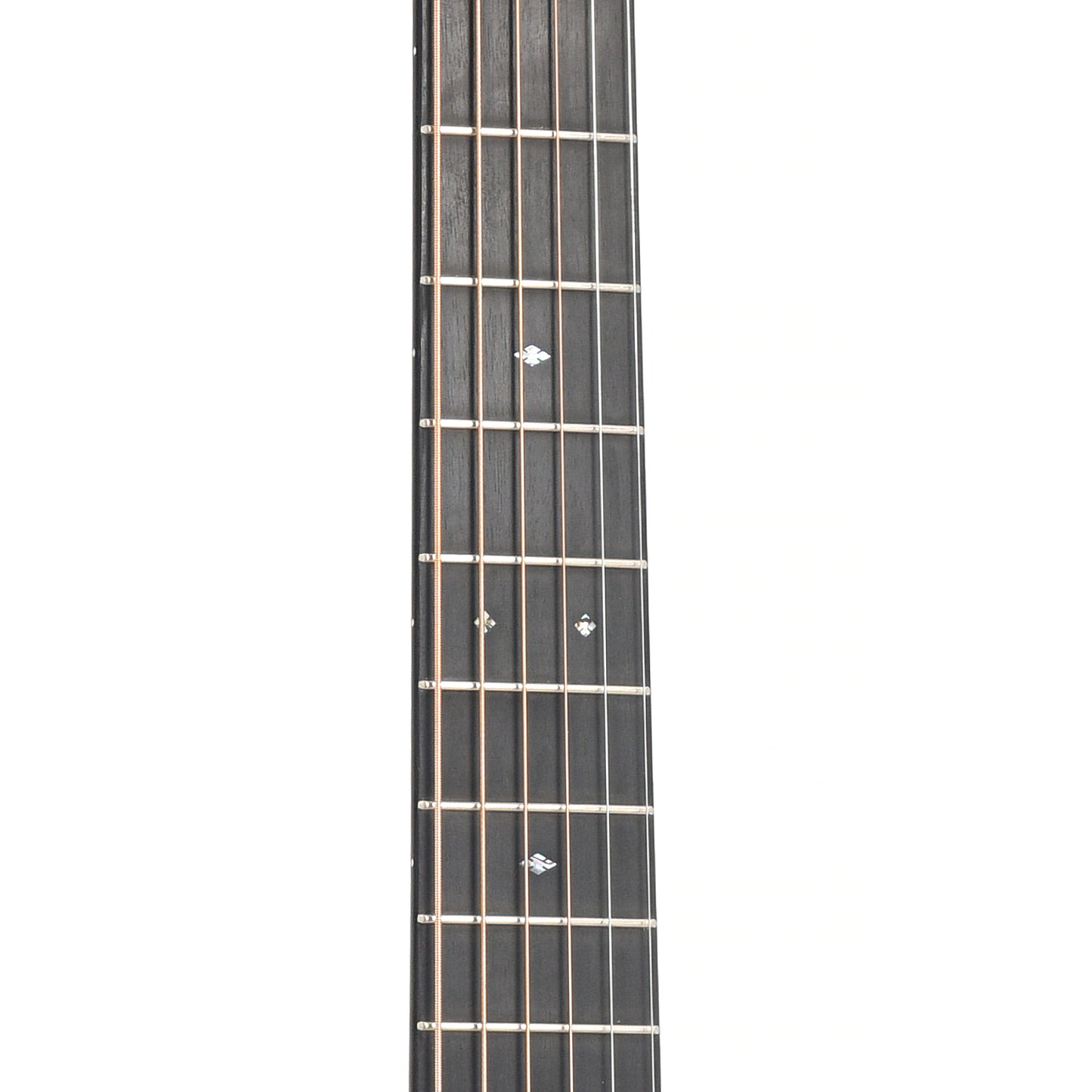 Fretboard of Martin Custom Herringbone Sunburst 28-Style Dreadnought Guitar & Case, Wild Grain Rosewood & Adirondack Spruce