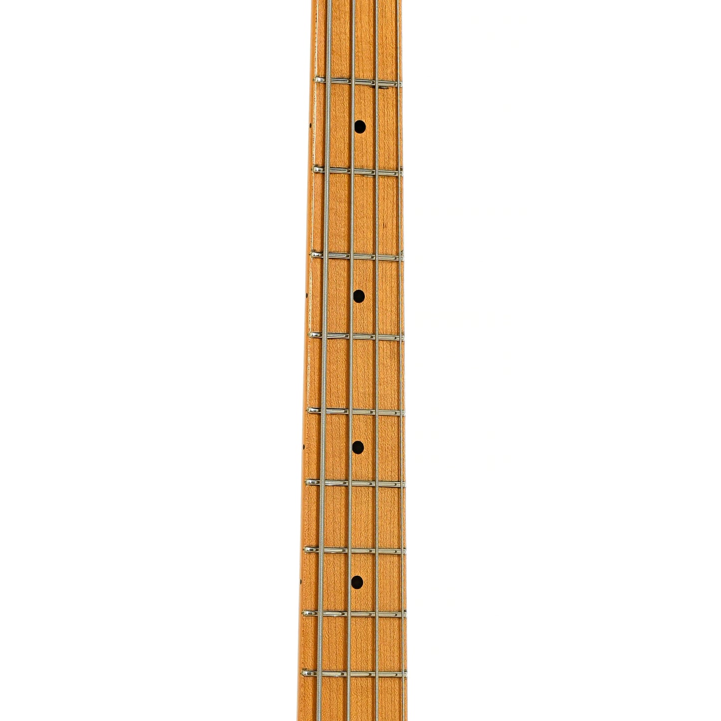 Fretboard of Fender Custom Shop Precison '57 Duo Tone Relic Electric Bass