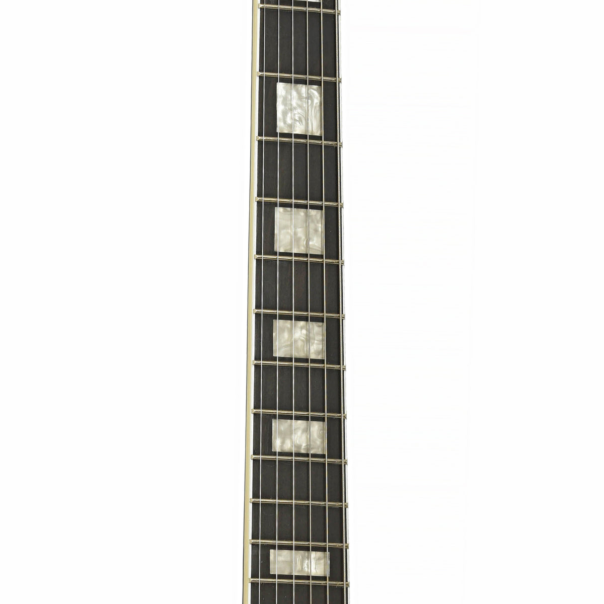 fretboard of Epiphone Les Paul Custom Left-Handed Electric Guitar & Gigbag, Ebony