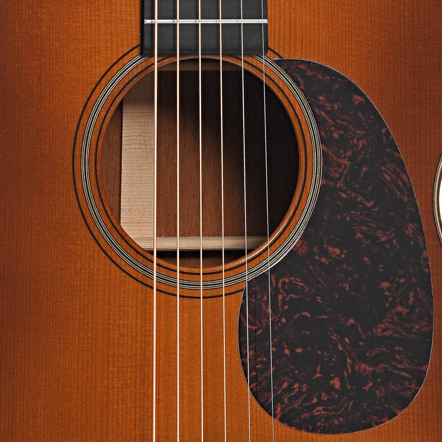 Sound hole of Martin OM-18GE Custom Acoustic Guitar (2006)