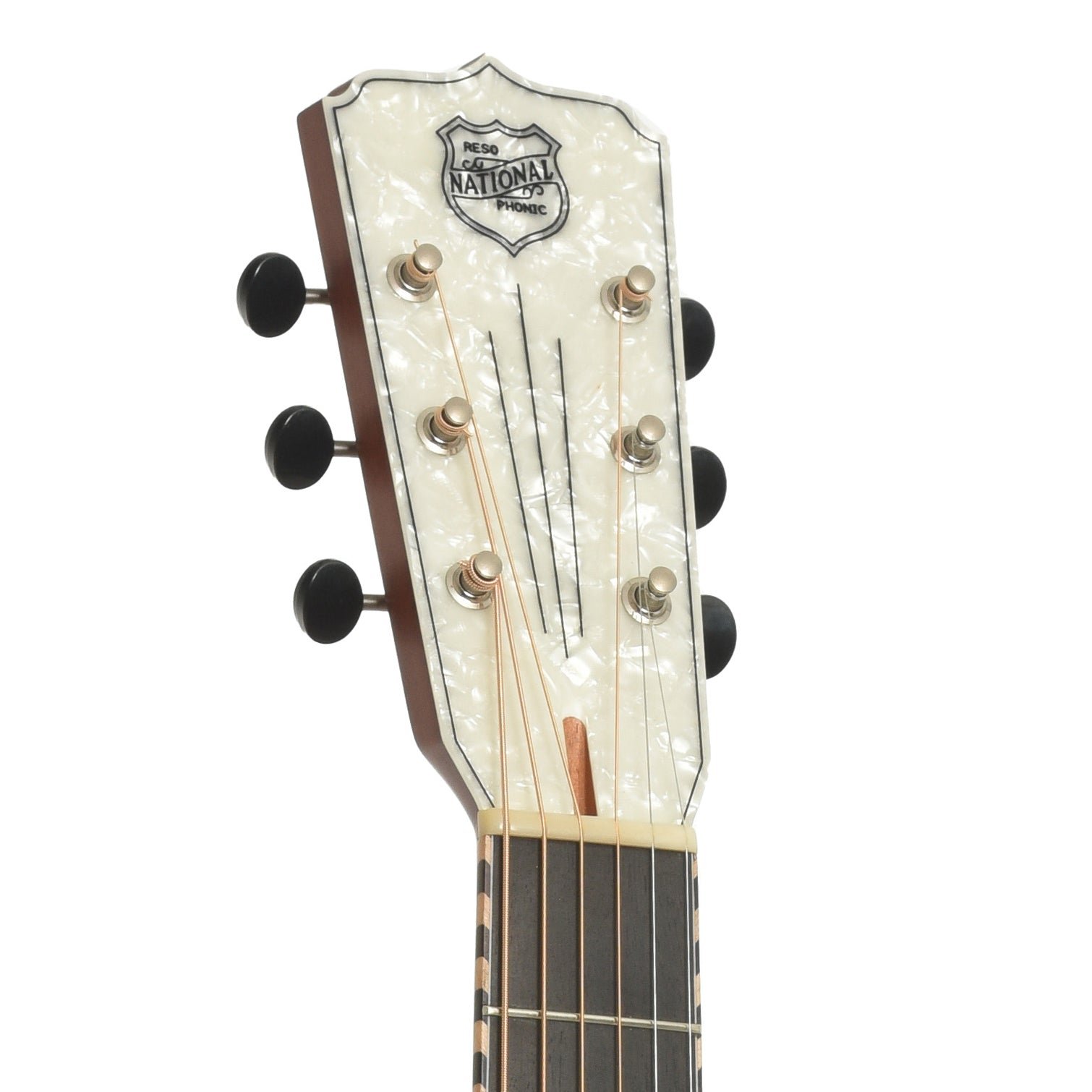 Headstock of National M2 Roundneck Resonator Acoustic Guitar