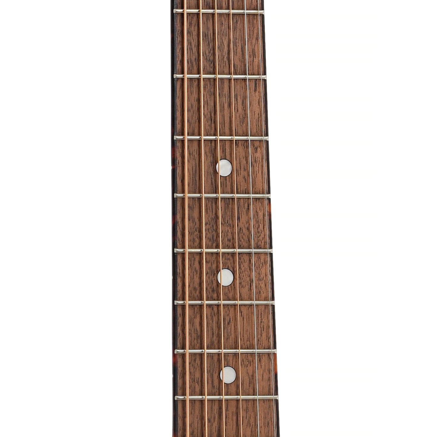 fretboard of Gretsch Jim Dandy Deltoluxe Parlor Acoustic/Electric Guitar, Black Top