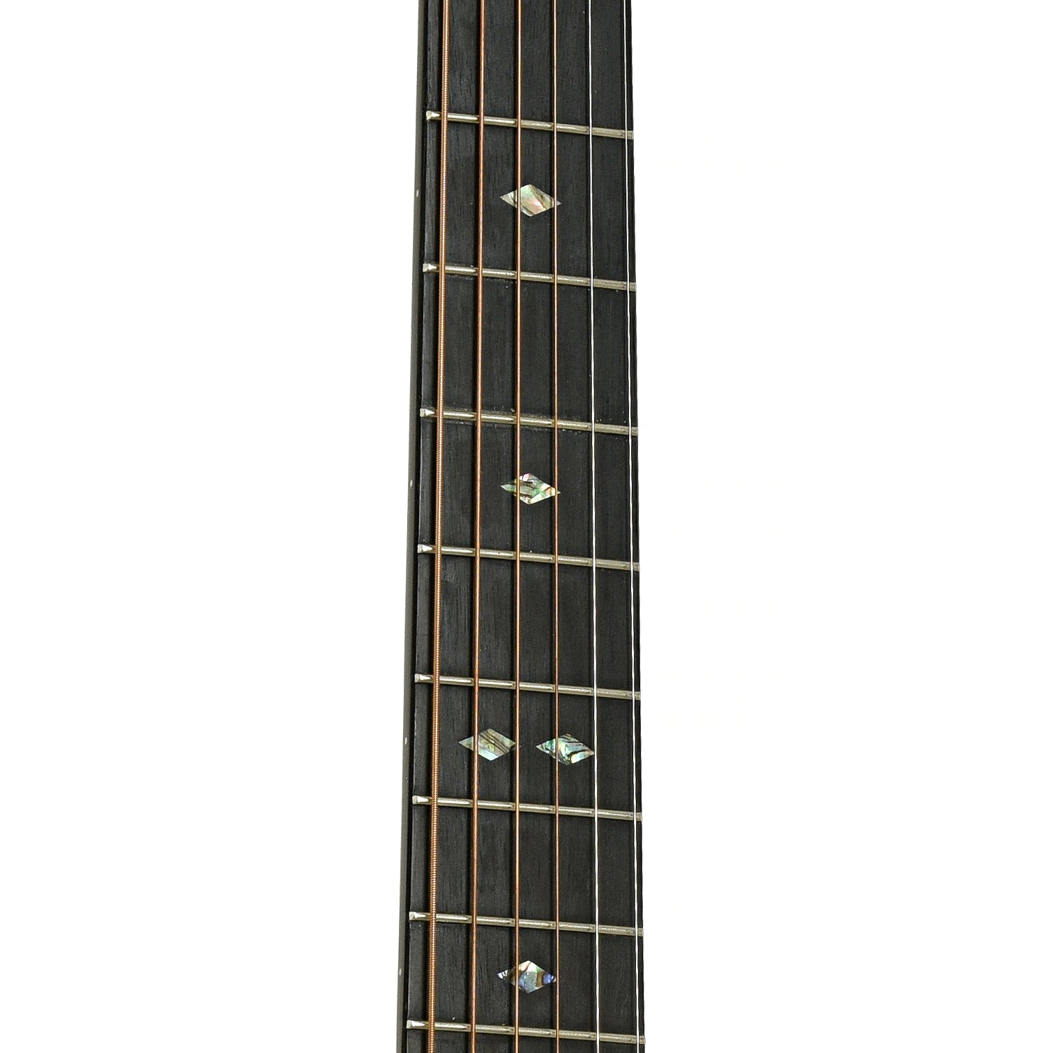 Fretboard of Recording King Koa 12-Fret 000 Acoustic Guitar
