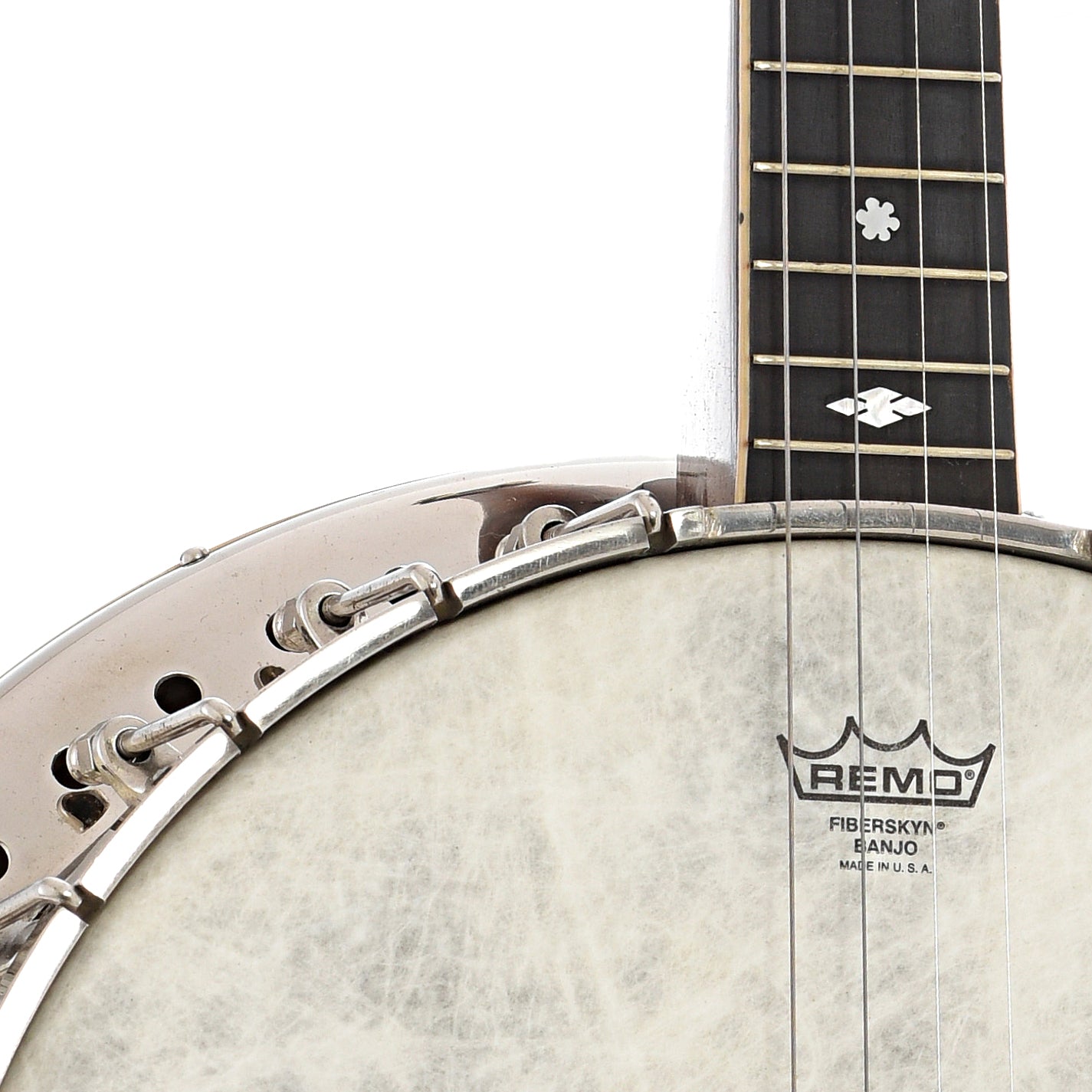 Front neck and body join of Bacon & Day Silver Bell No.1 Tenor Banjo (c.1923)