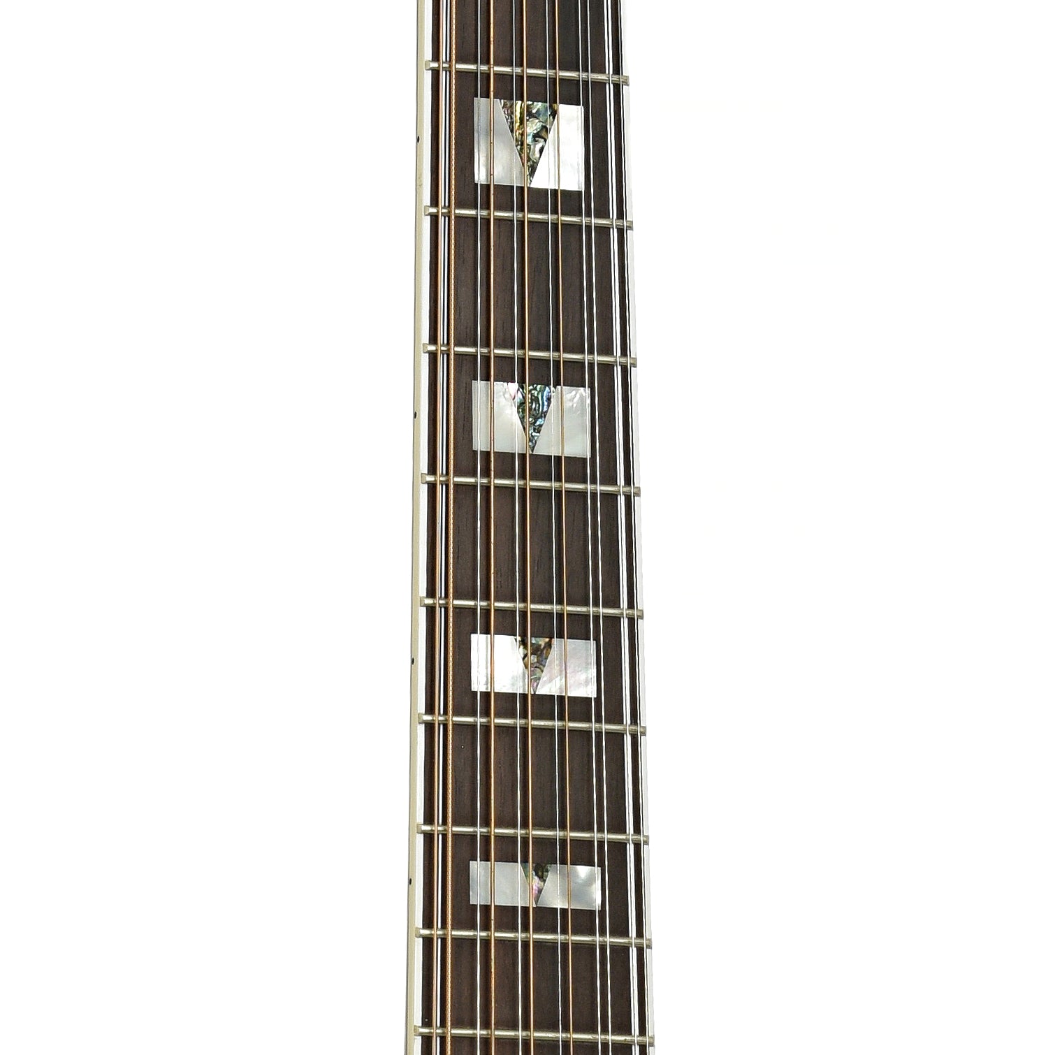 Fretboard of Guild F412 12-string acoustic guitar