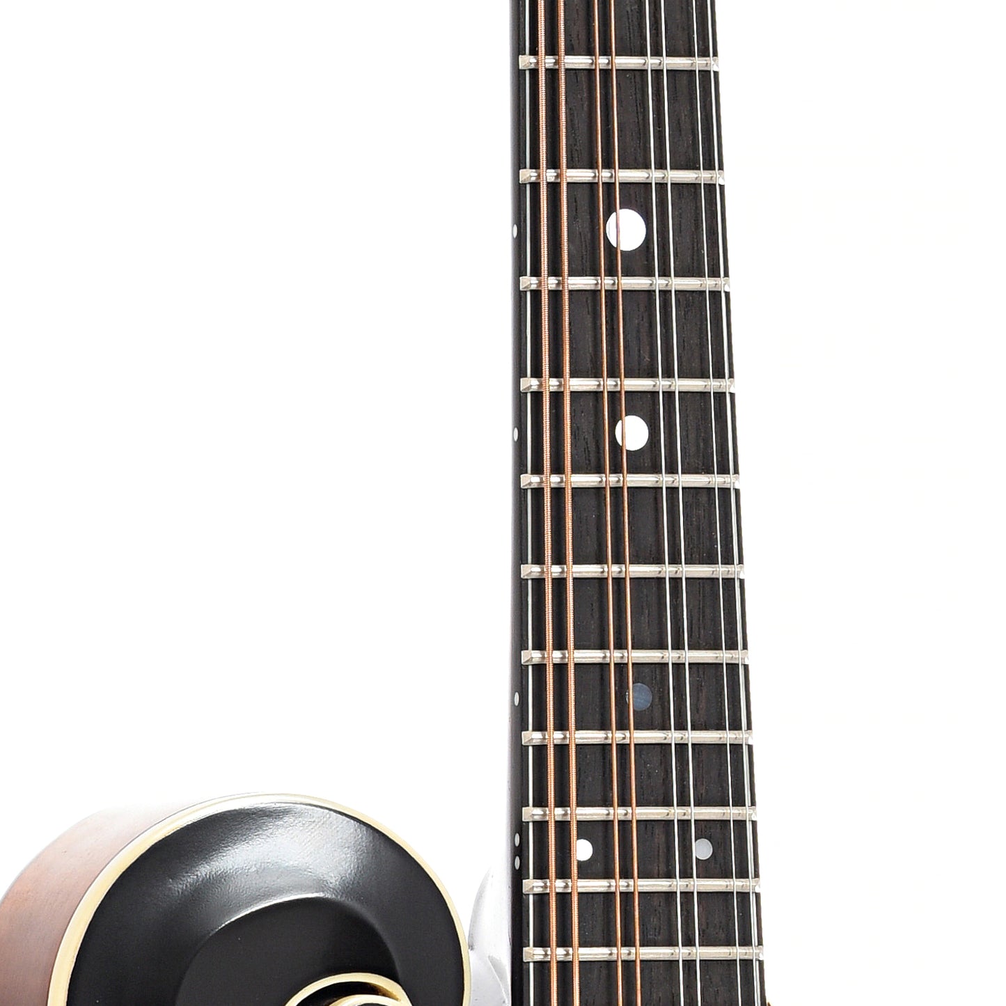 Fretboard of Northfield Workshop  S-Series NFS-F2B Mandolin, Blacktop Oval Soundhole,