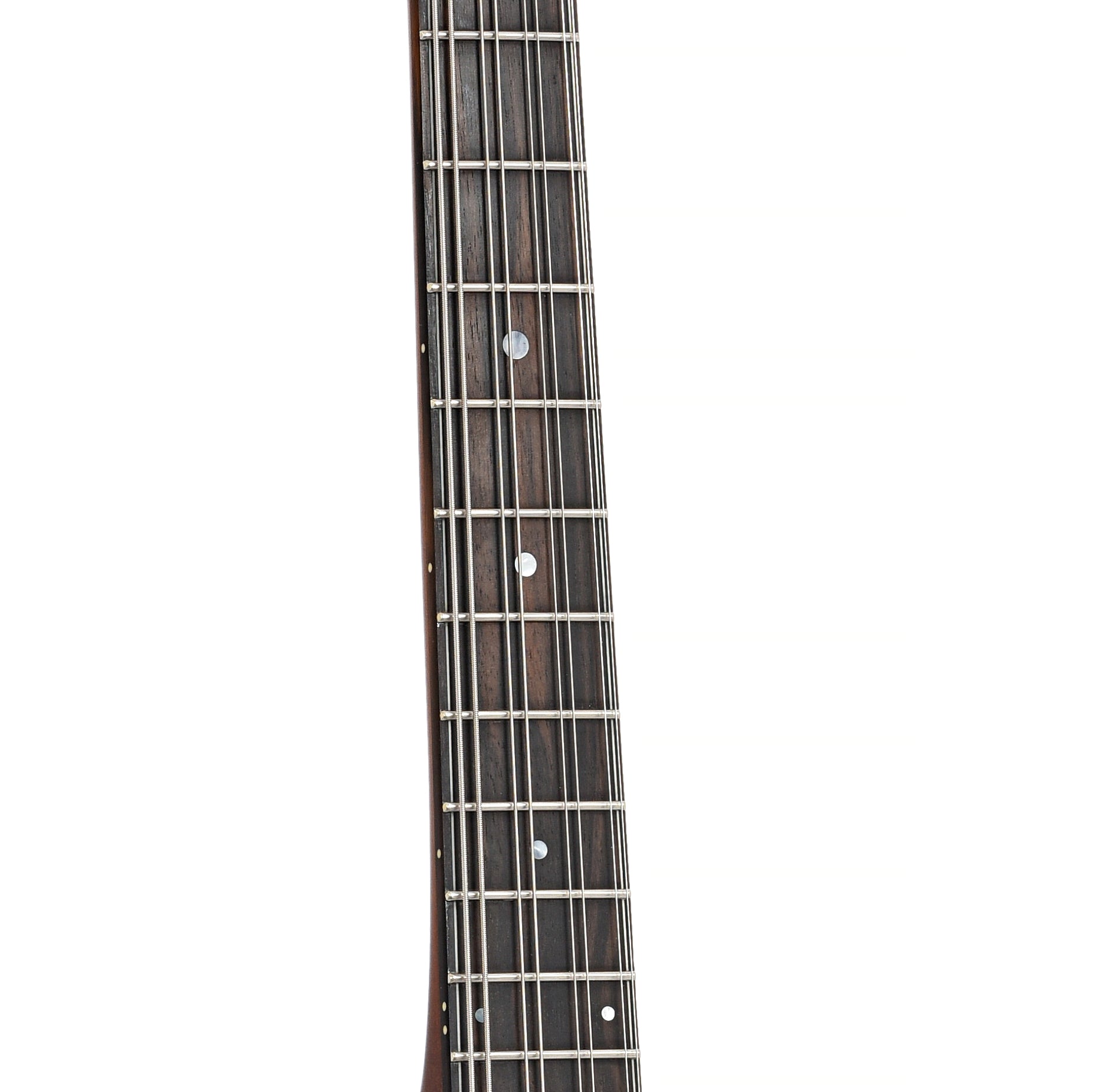 fretboard of Northfield NFO-EL2 EleOcto Electric Octave Mandolin, Auburn Brown Finish  