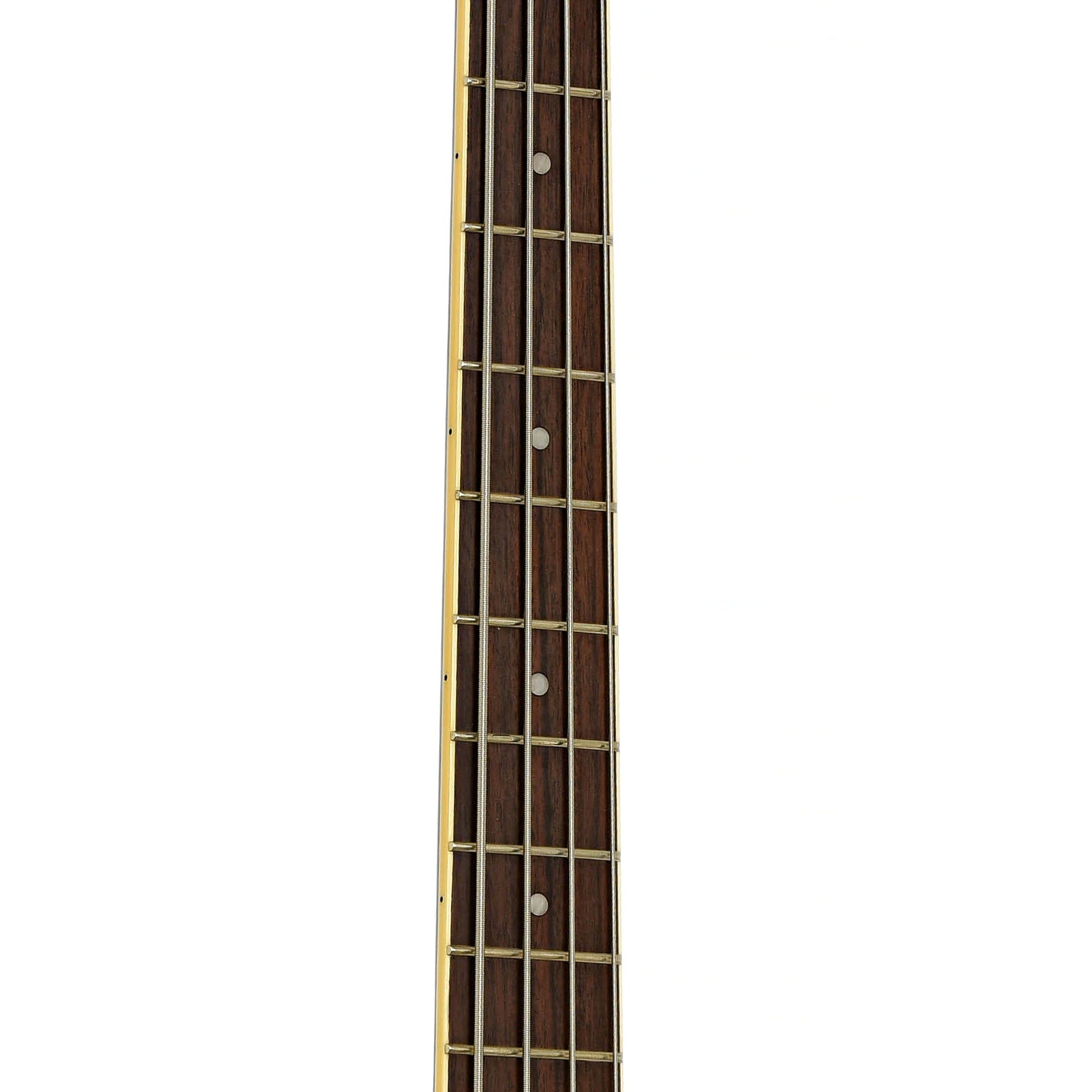 Fretboard of Ibanez Artcore AFB200 Hollowbody Electric Bass Guitar, Transparent Black Sunburst
