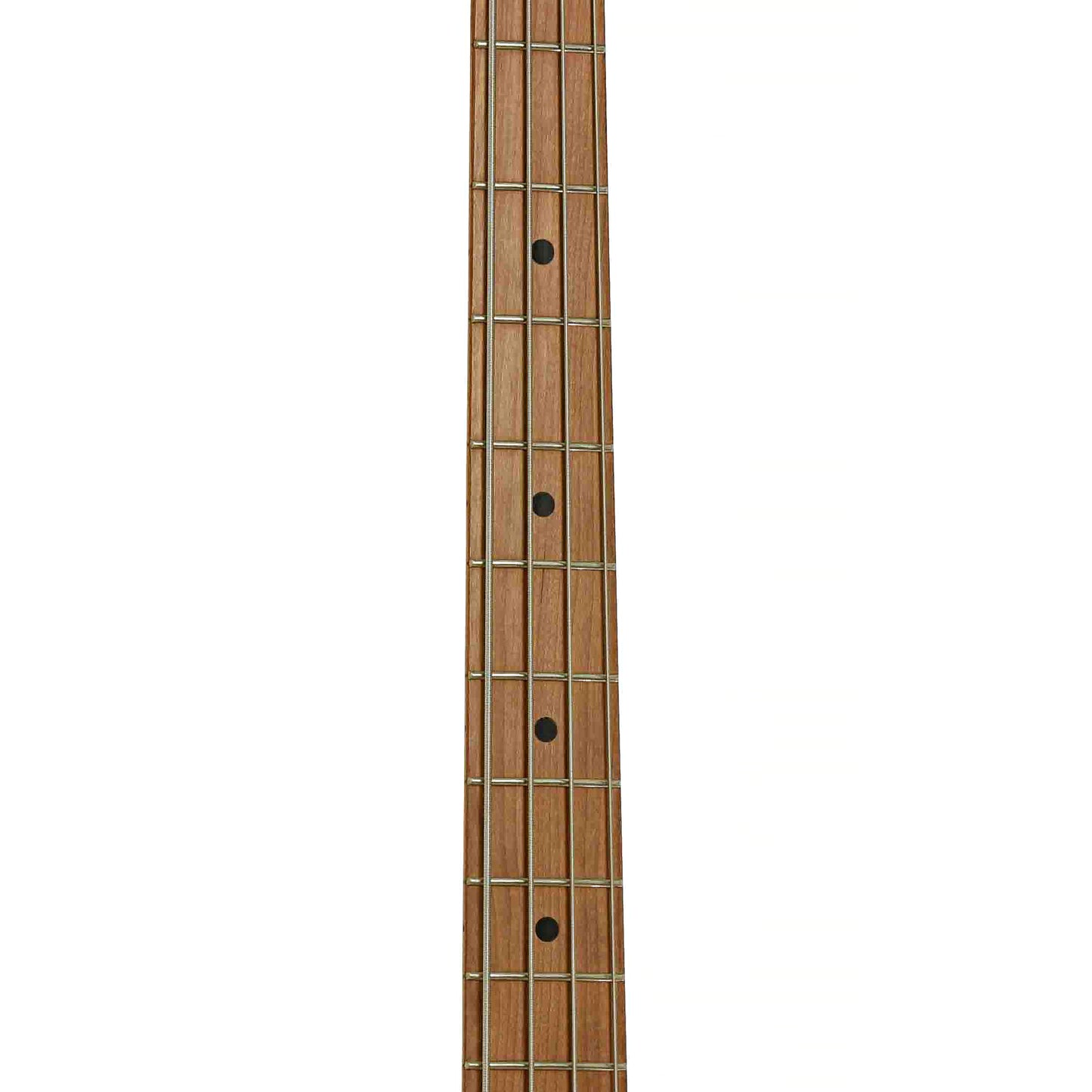Fretboard of Sterling by Music Man StingRay34 Flamed Maple 4-String Bass, Neptune Blue (2022)