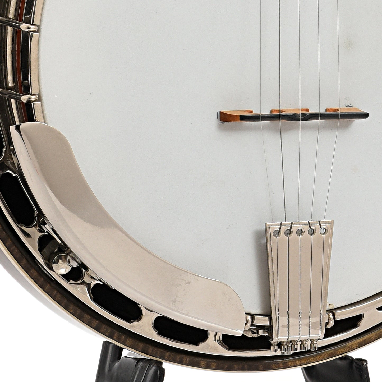 Armrest, bridge and tailpiece of Deering Golden Era Resonator Banjo (1998)