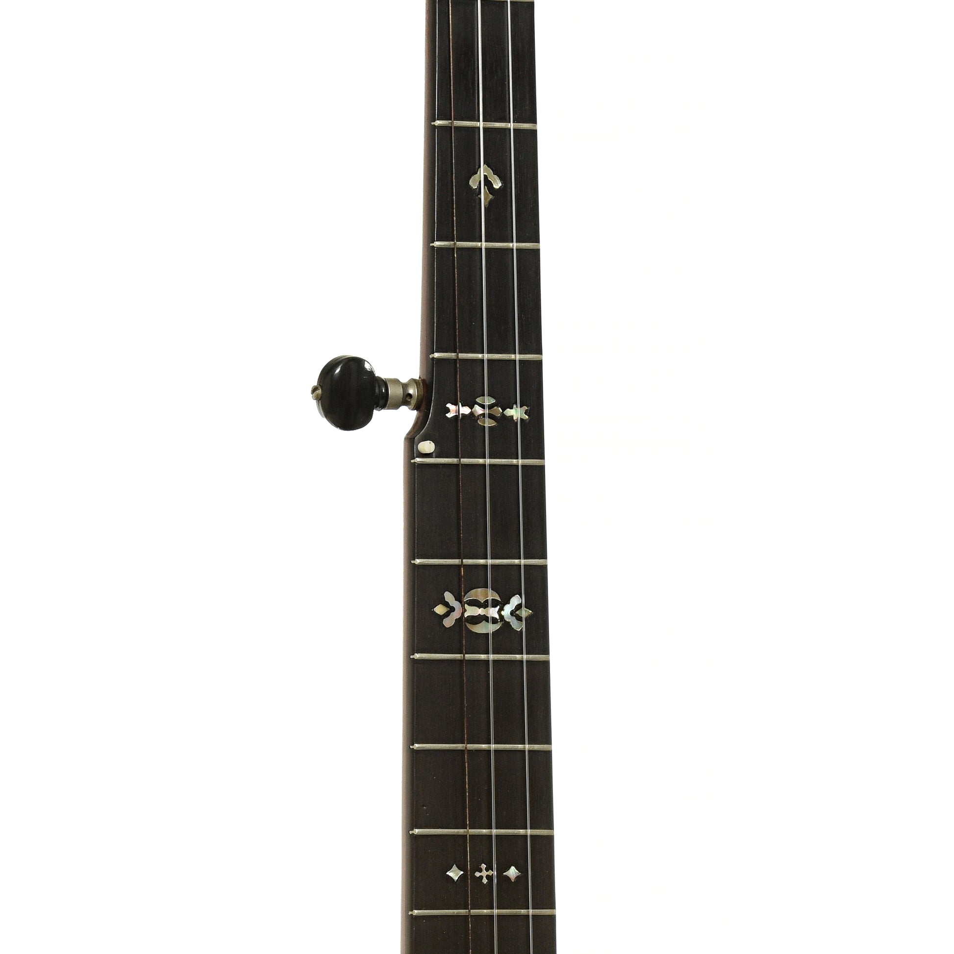 Fretboard of L.B. Gatcomb The Monarch Open Back Banjo