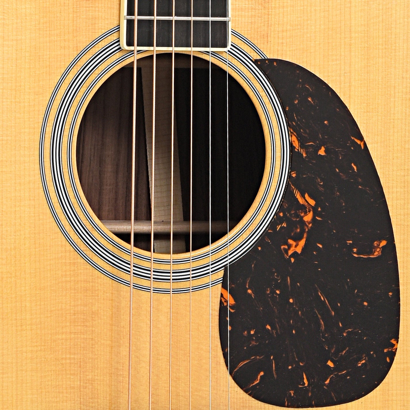 Sounnd hole and pickguard of Martin HD-35 Guitar