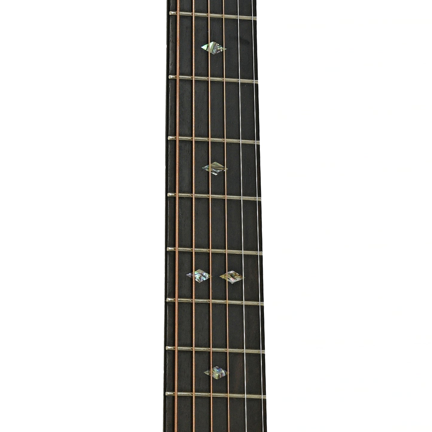 Fretboard of Recording King Koa 00 Cutaway Acoustic Guitar