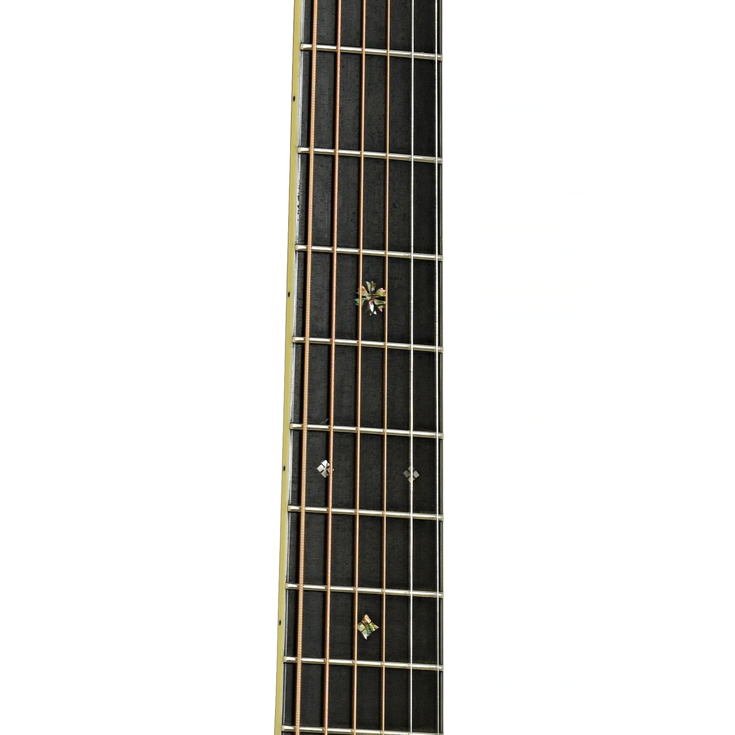 Fretboard of Santa Cruz D-12 Brazilian Rosewood Acoustic Guitar 