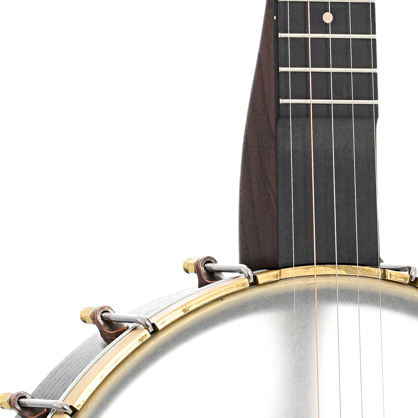 front Body and neck join of Pisgah Banjo Co. 12" Woodchuck Openback Banjo