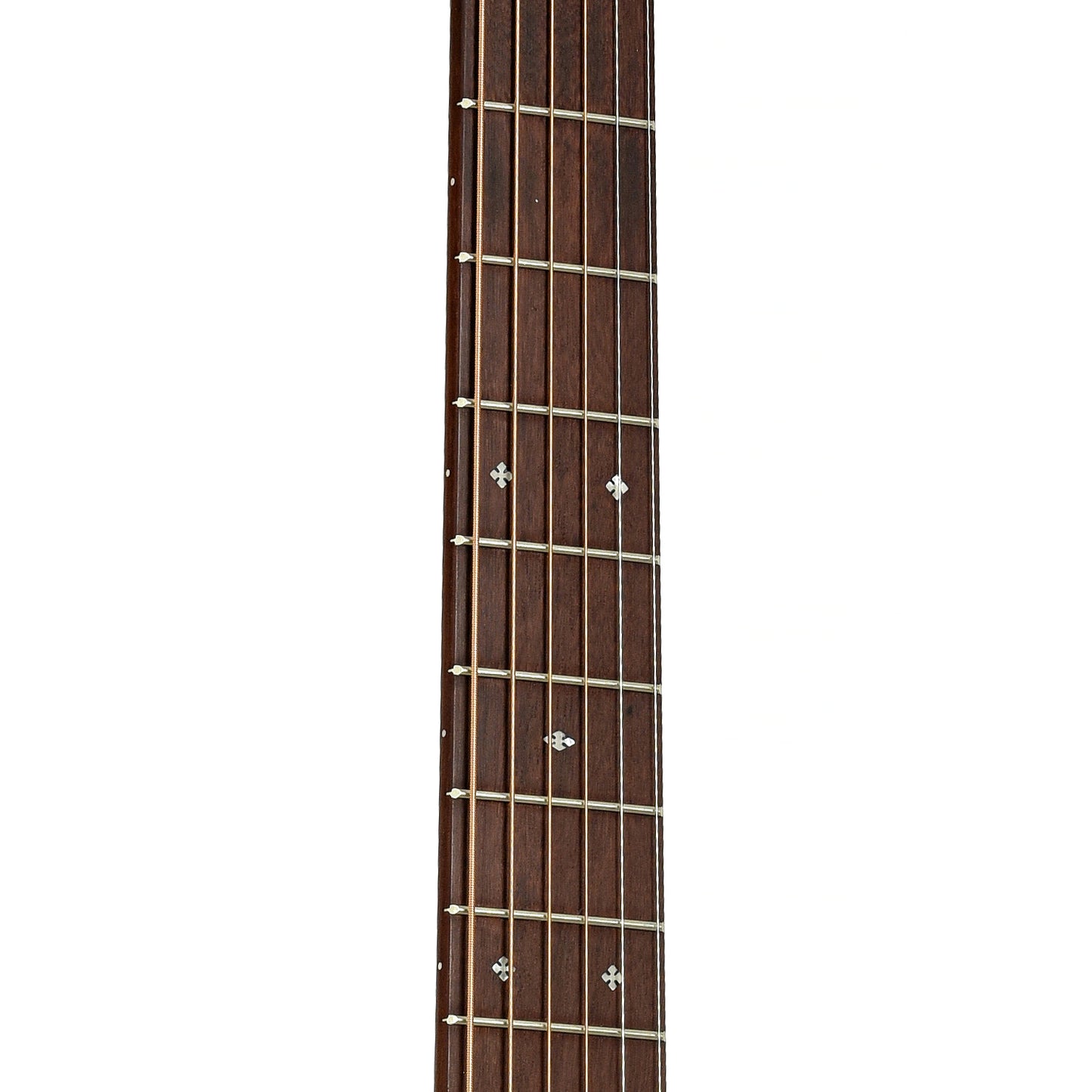 Fretboard of Martin D-10e Retro Sapele Dreadnought Acoustic Guitar 