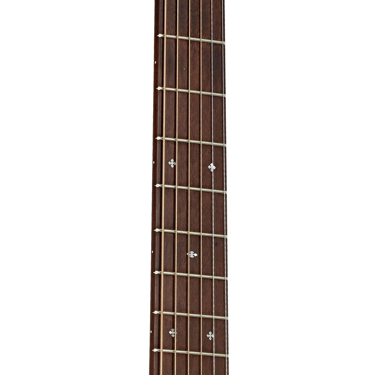 Fretboard of Martin D-10e Retro Sapele Dreadnought Acoustic Guitar 