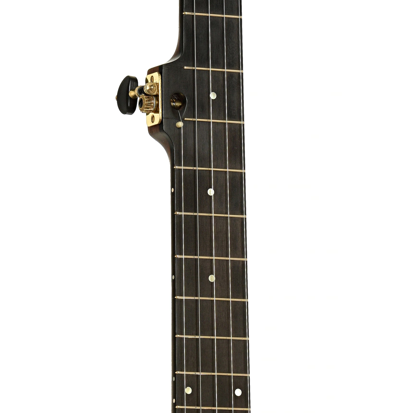 Fretboard of Brooks Masten Silverspun Custom Walnut 12" Openback Banjo