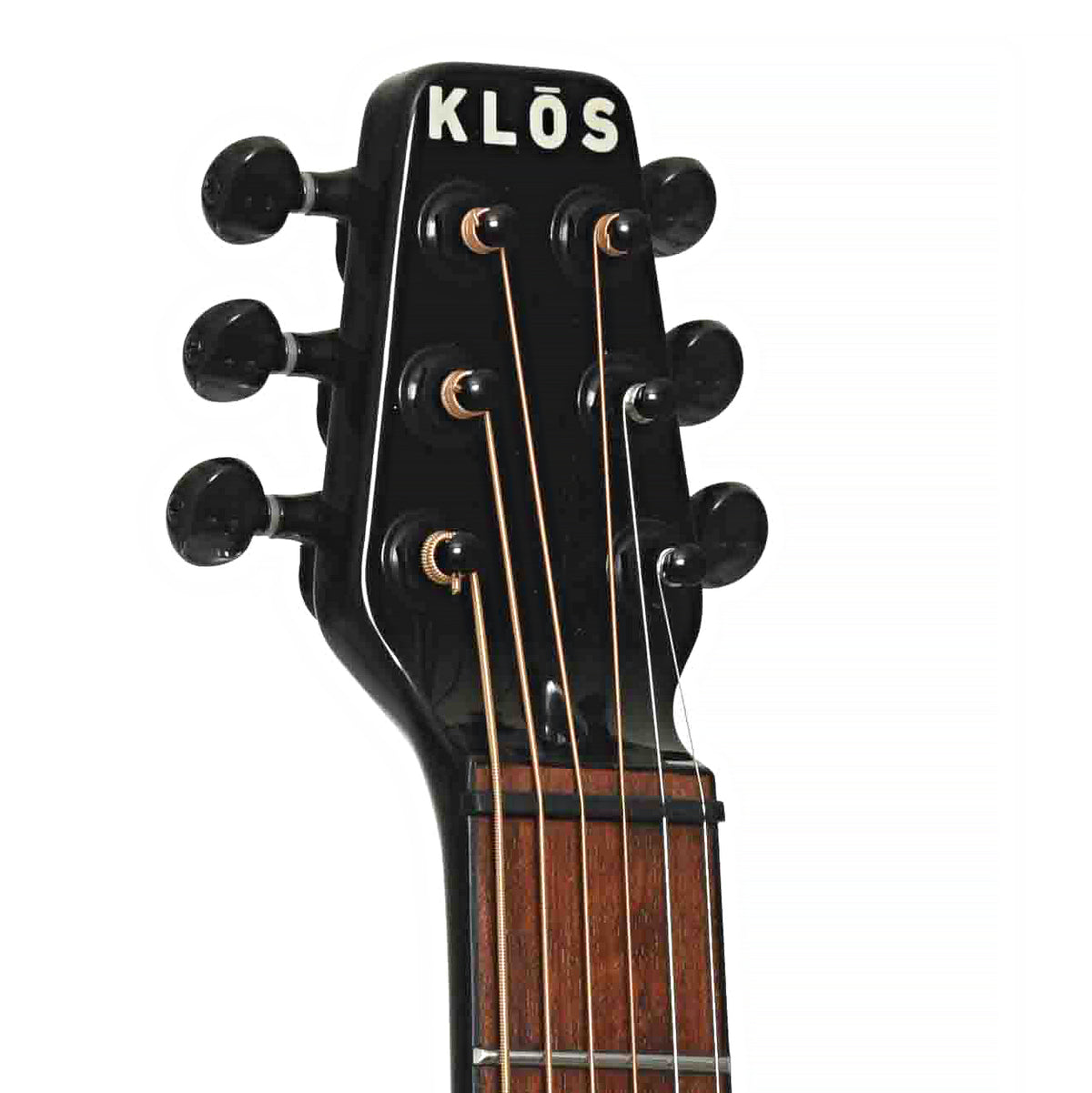 Front Headstock of Klos Travel Acoustic-Electric Guitar