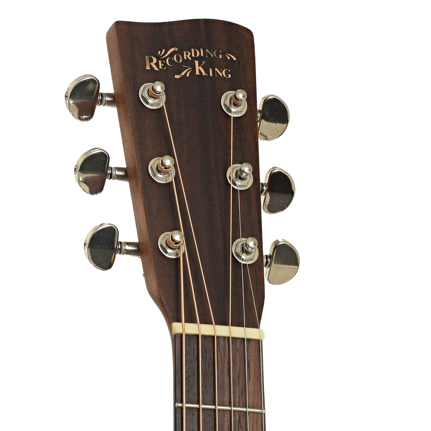 Headstock of Recording King RO-M9M 000 Acoustic Guitar