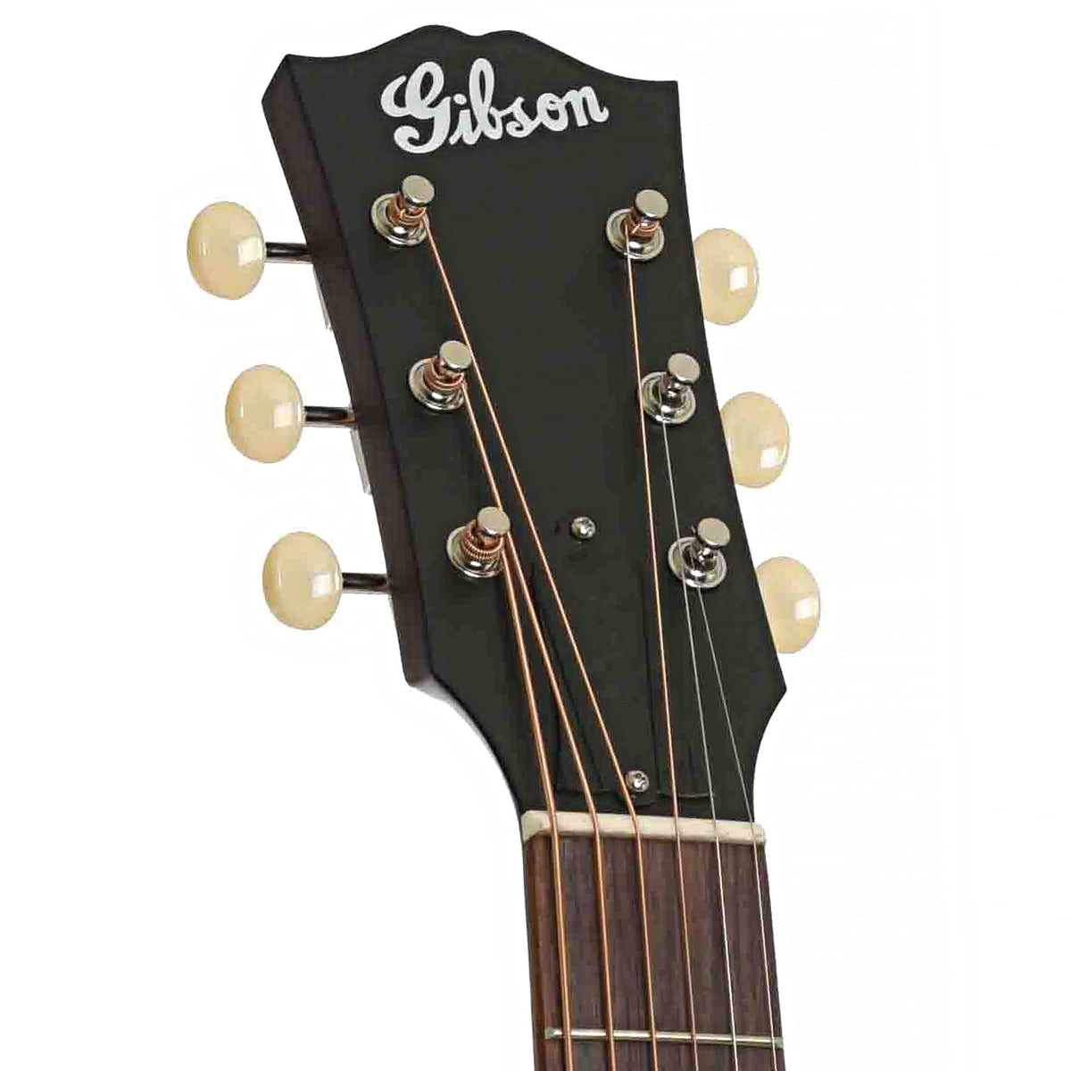Front Headstock of Gibson J-45 Century 12-Fret Acoustic Guitar & Case, Vintage Sunburst
