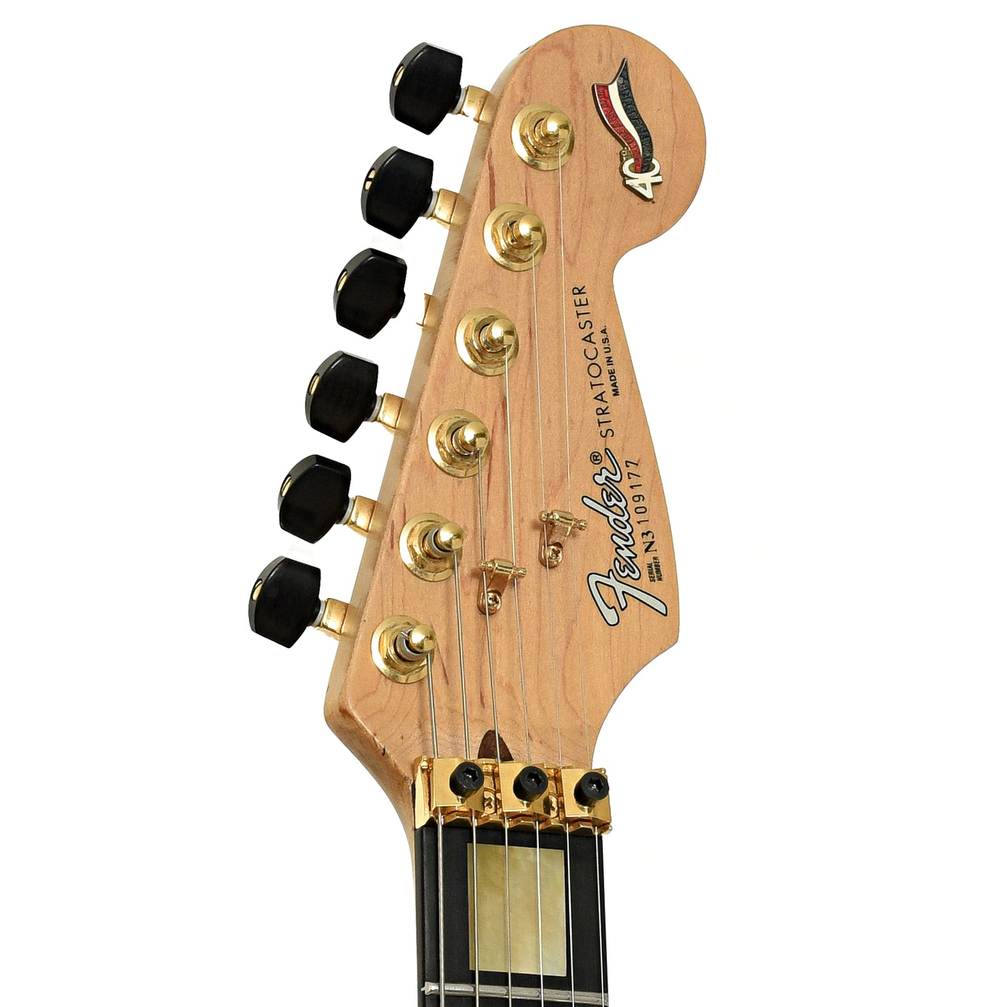 Headstock of Fender American Standard Stratocaster Electric Guitar 