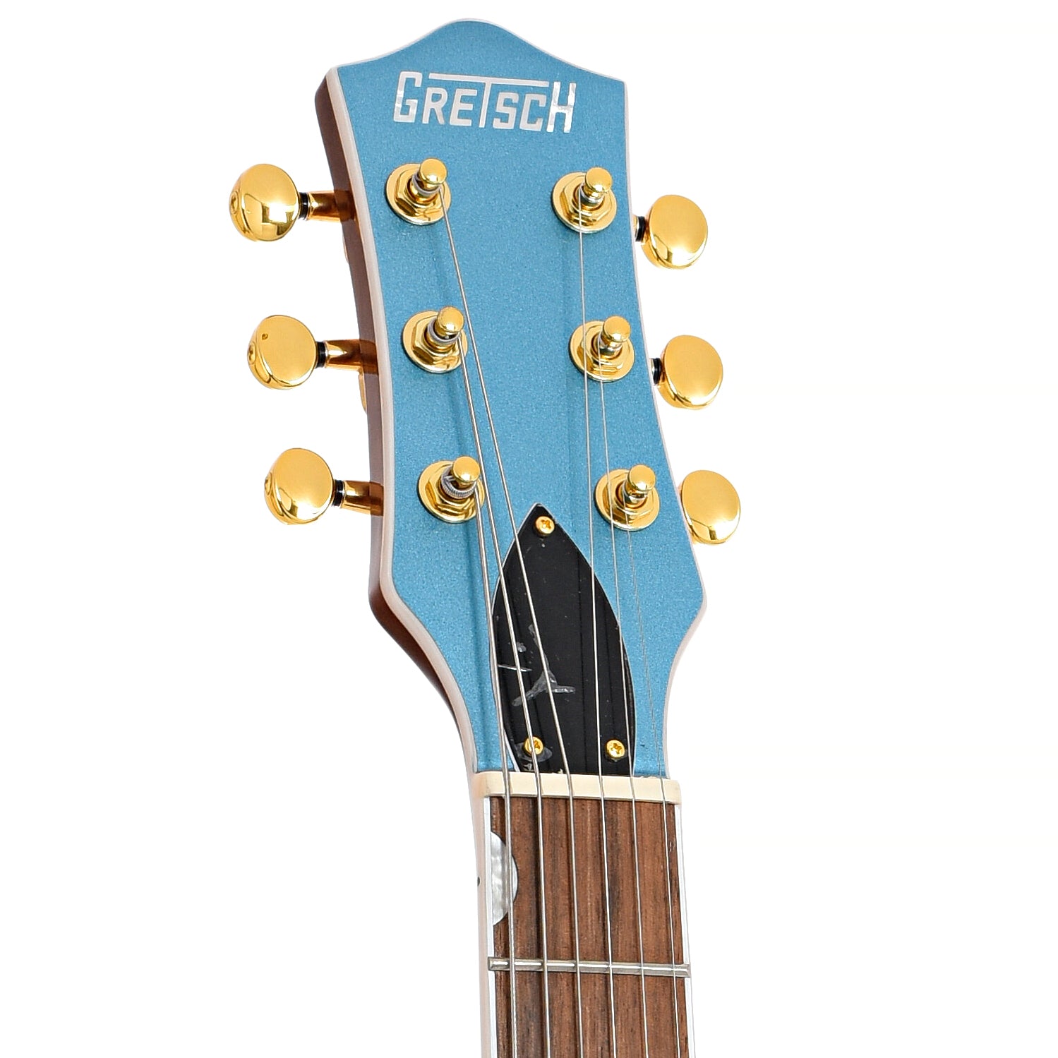 Front headstock of Gretsch Electromatic Pristine LTD Single-Cut with Bigsby, Mako