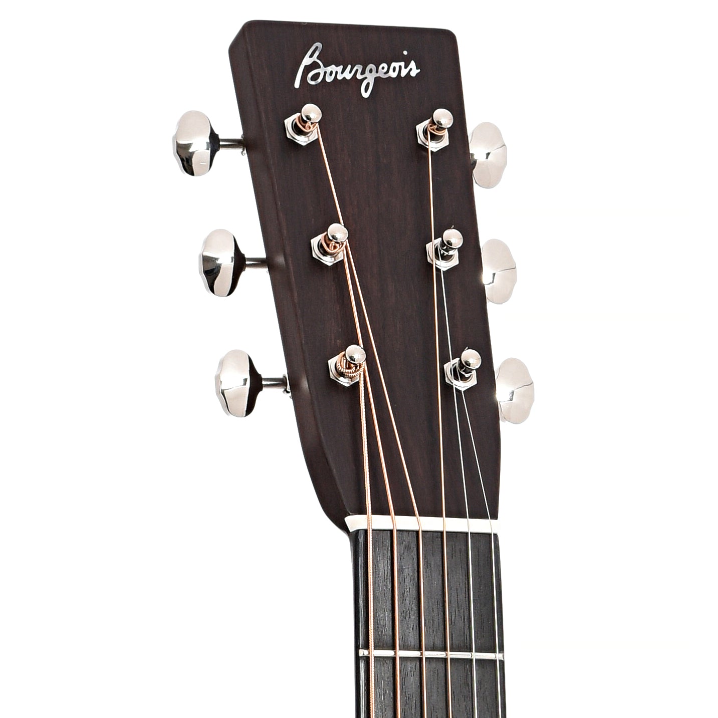 front headstock of Bourgeois Limited Edition Brazilian Rosewood 000LE Acoustic Guitar