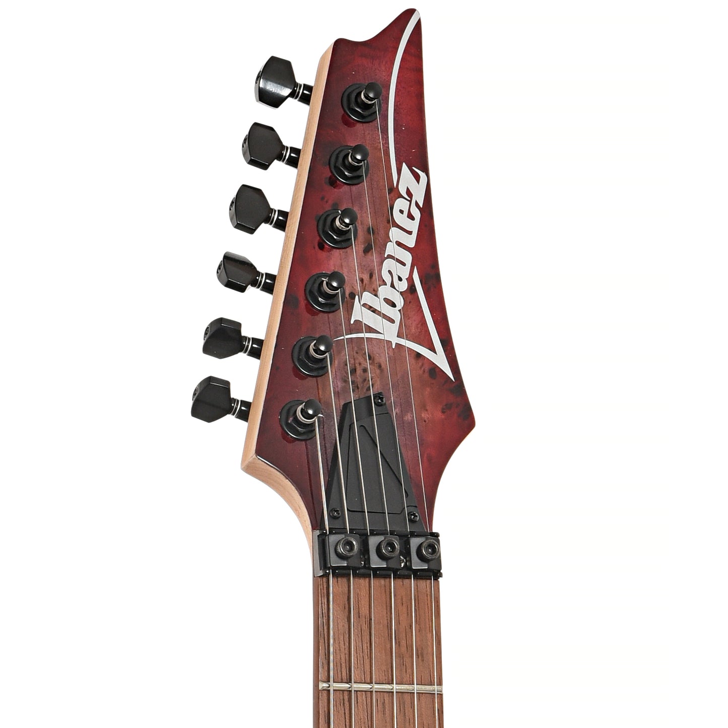 front headstock of Ibanez RG470PB Electric Guitar, Red Eclipse Burst