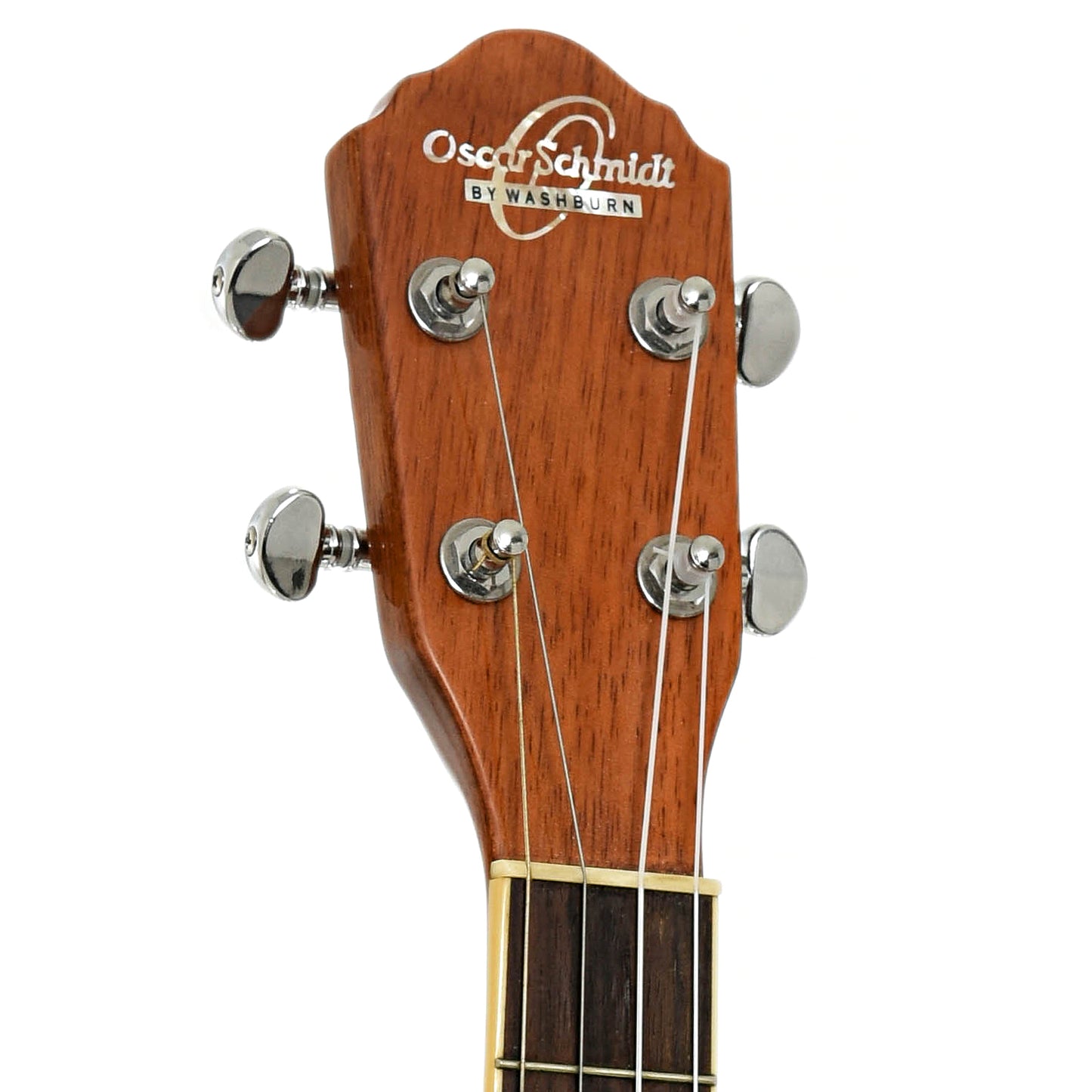 Headstock of Oscar Schmidt OU55CE Baritone Ukulele