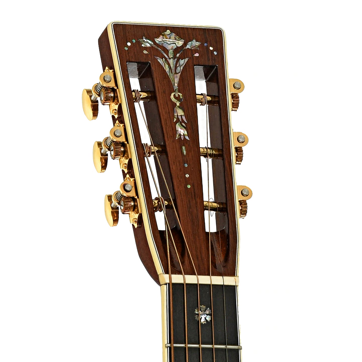 Headstock of Martin 000-42 Custom Shop 12-Fret Madagascar Acoustic Guitar 