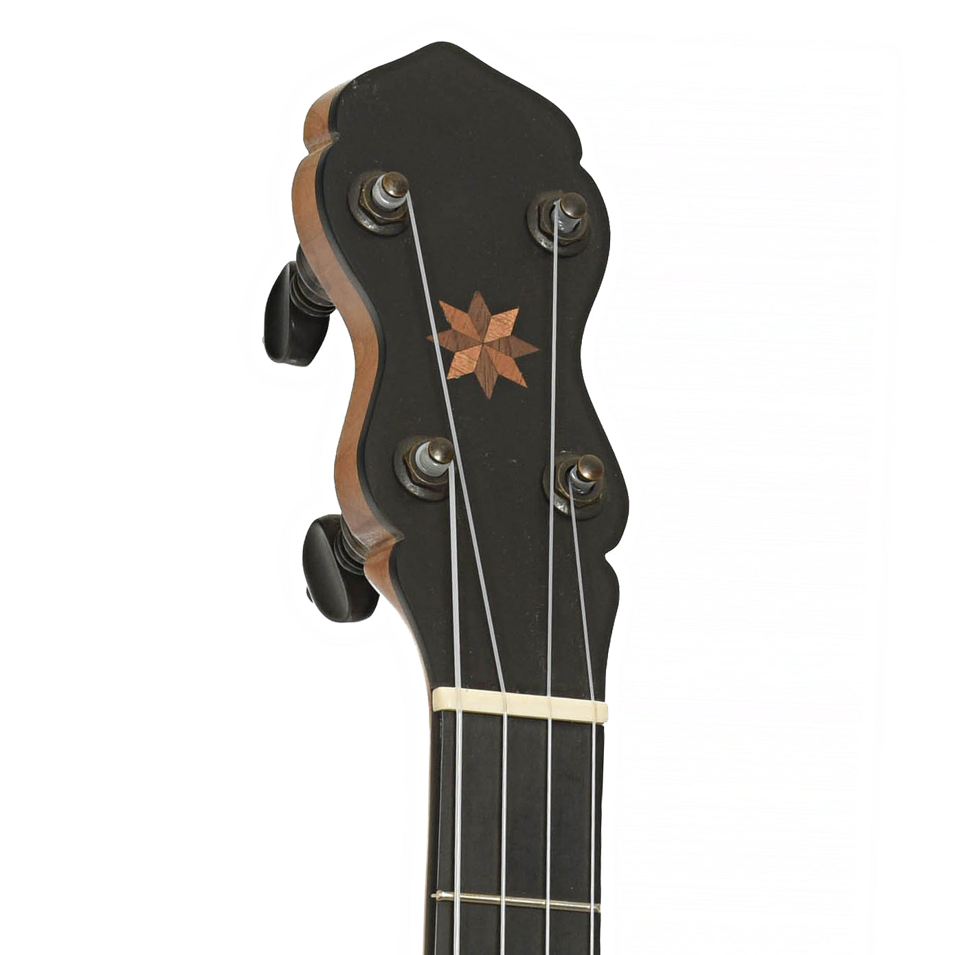Headstock of Pisgah Rambler Custom Openback Banjo