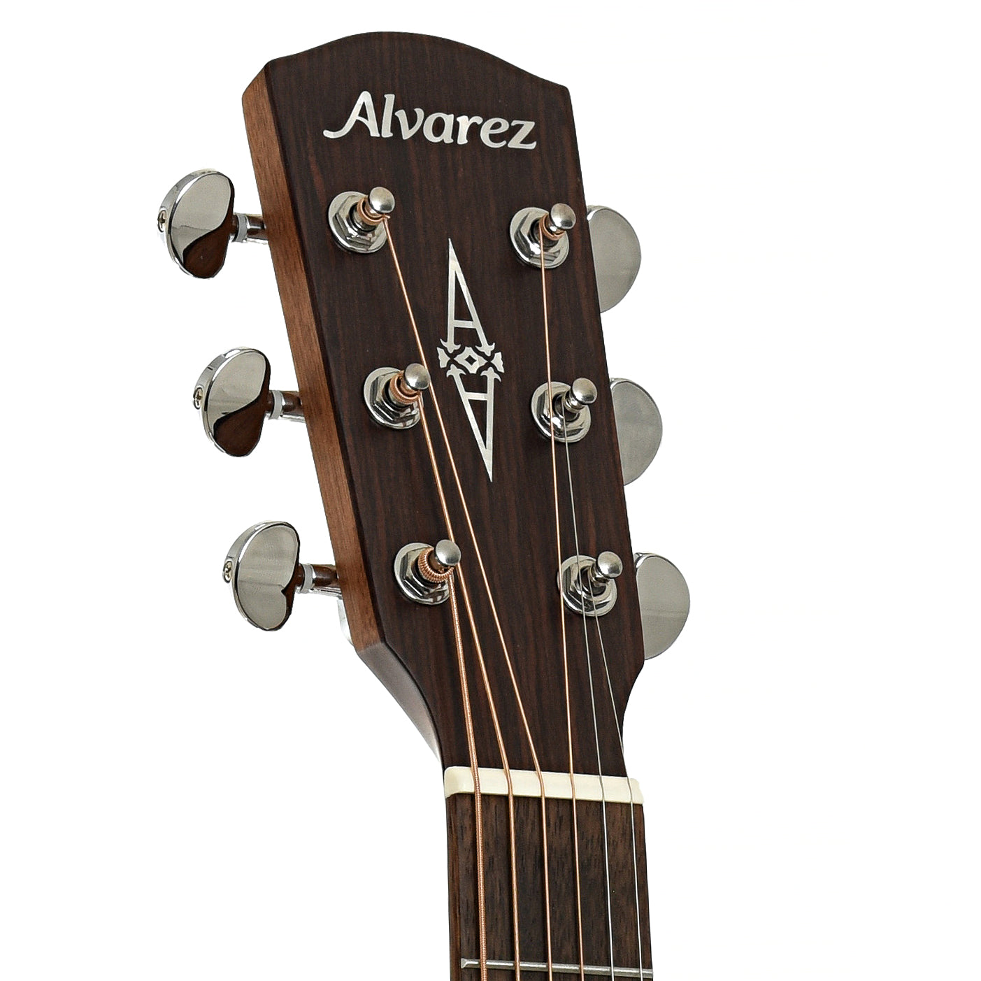 Headstock of Alvarez Artist Series AF30CE  Folk / OM Acoustic-Electric Guitar