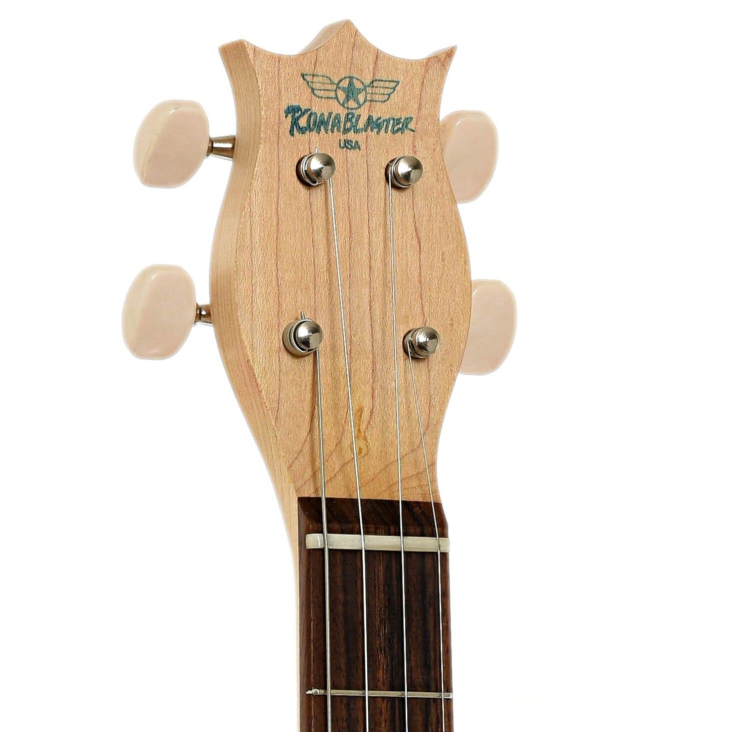 Headstock of Blue Star Konablaster Electric Baritone Ukulele 
 