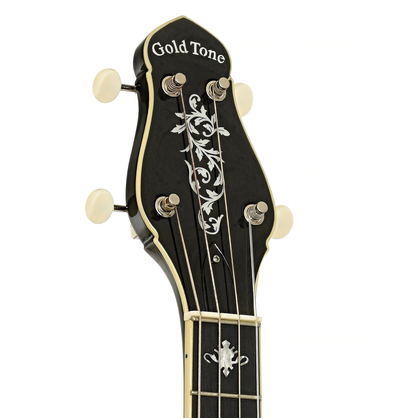 Headstock of Gold Tone CEB-4 Cello Banjo