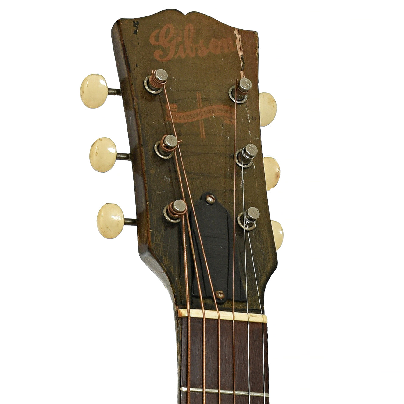 Headstock of Gibson LG-2 Banner Maple Acoustic Guitar 