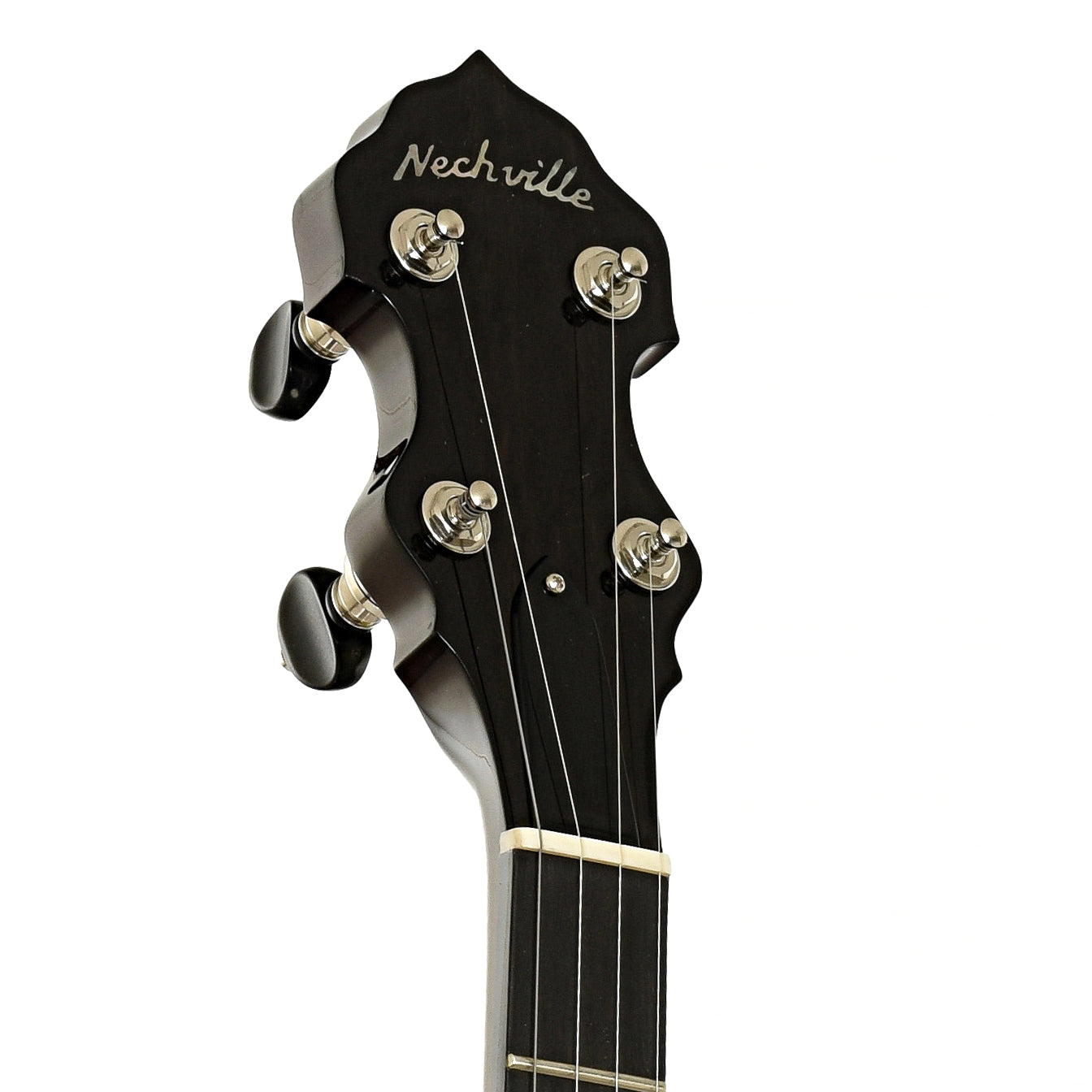 Headstock of Nechville Moonshine Open Back Banjo